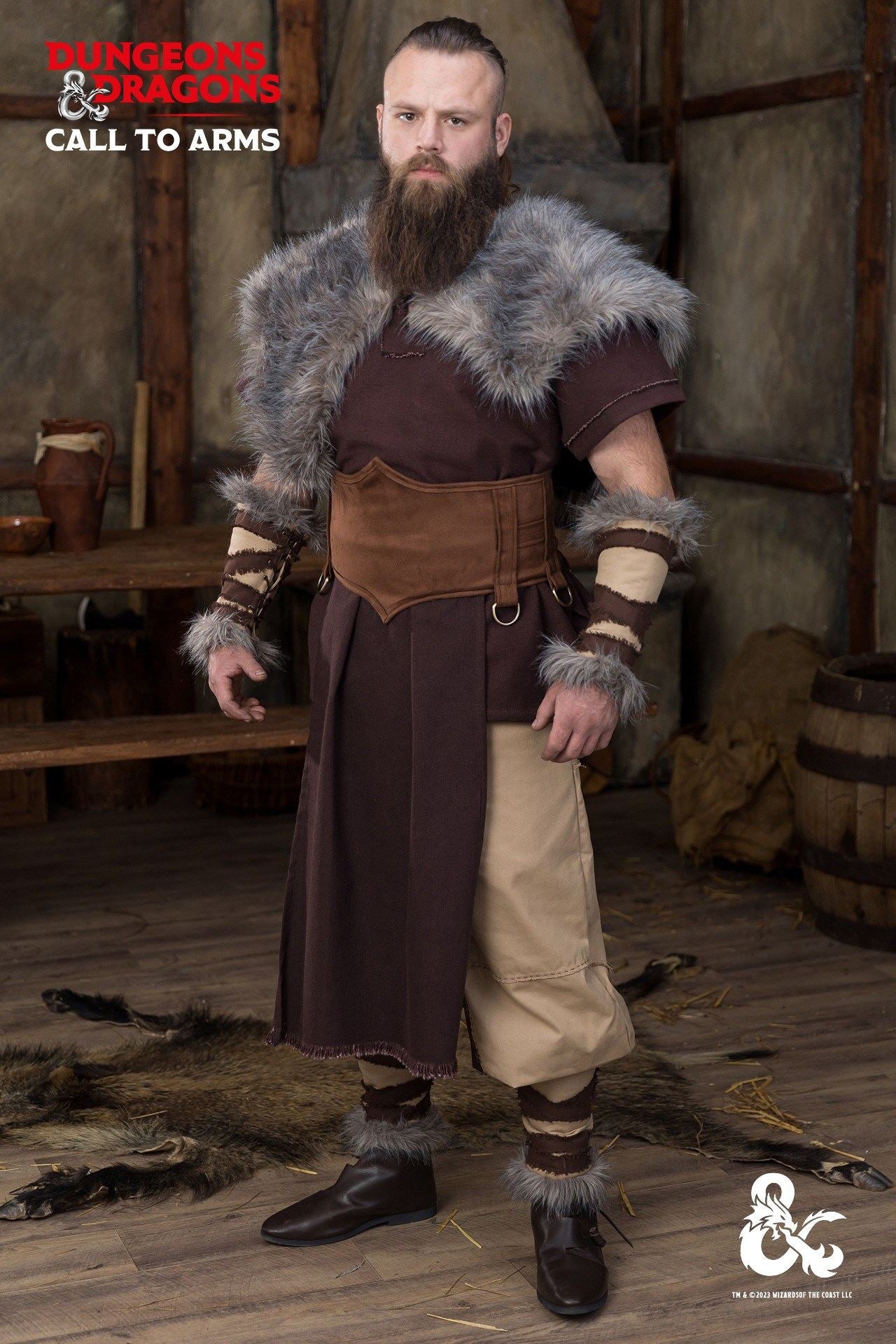 Dungeons & Dragons Barbarian Loincloth - Brown Cosplay Costume for D&D RPG LARP - Perfect for Fantasy Roleplaying & Game Nights
