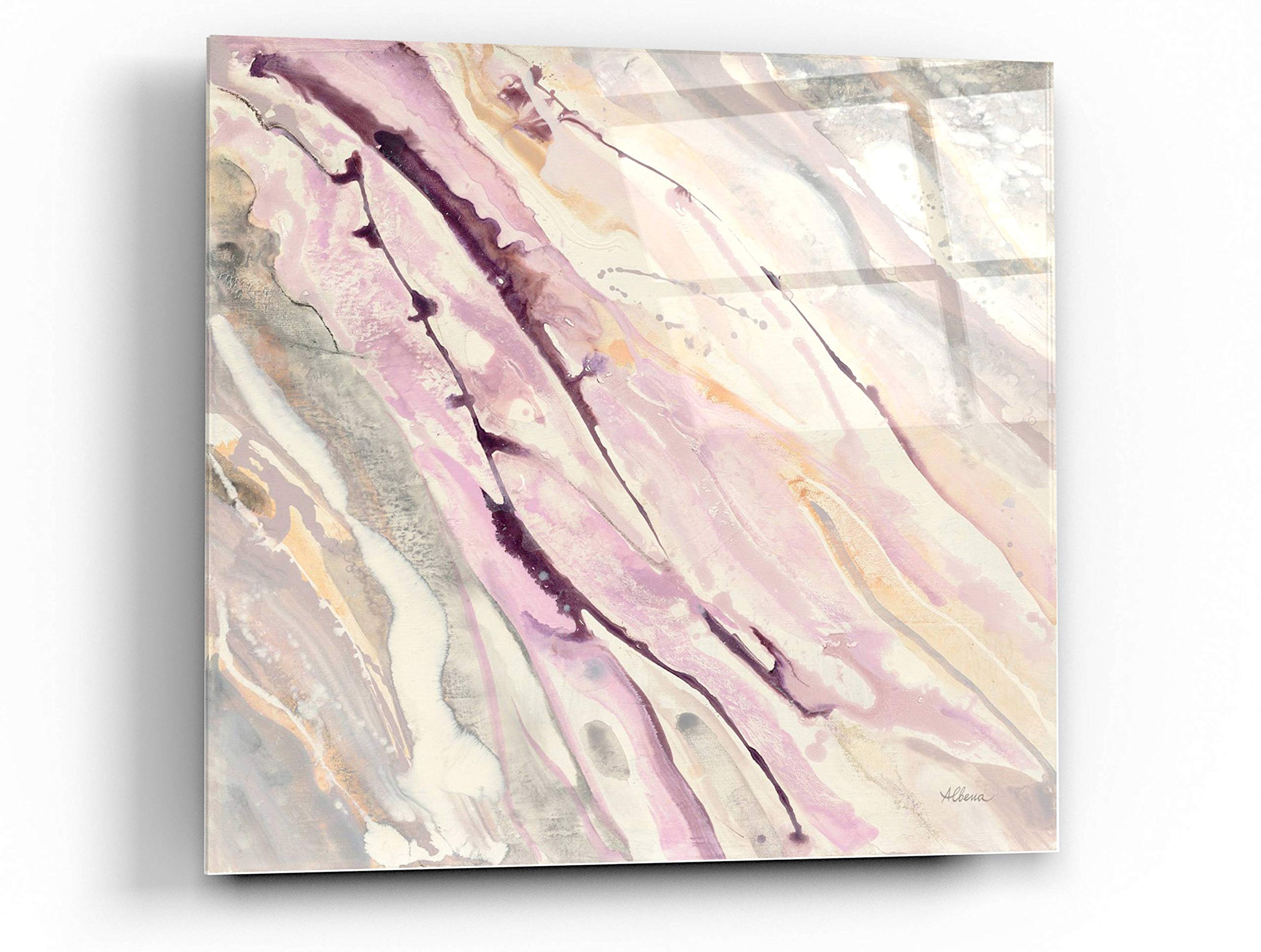Epic Art 'Flowing I' by Albena Hristova - Modern Acrylic Glass Wall Art Painting 36x36 Inches - Perfect for Living Room, Bedroom & Office Decor