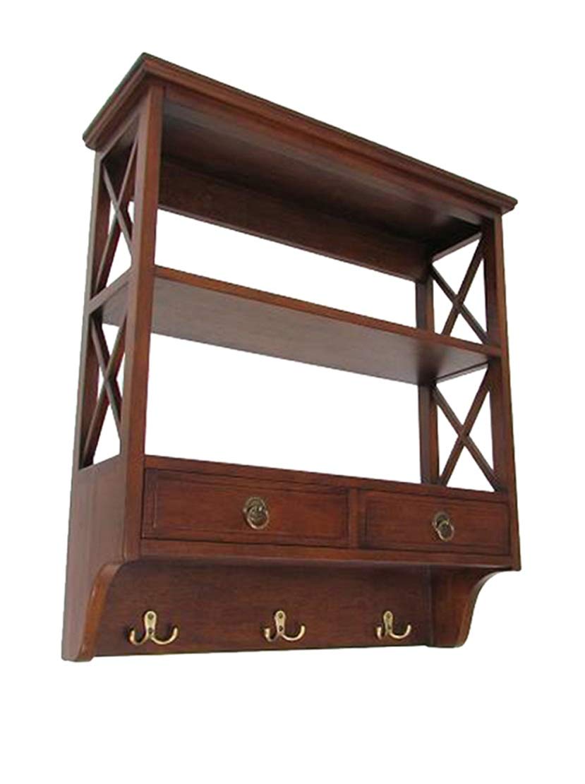 2-Drawer Wooden Display Rack - Organize Jewelry, Cosmetics & Small Items - Perfect for Retail Stores, Boutiques & Home Decor (Brown, Model 770133)