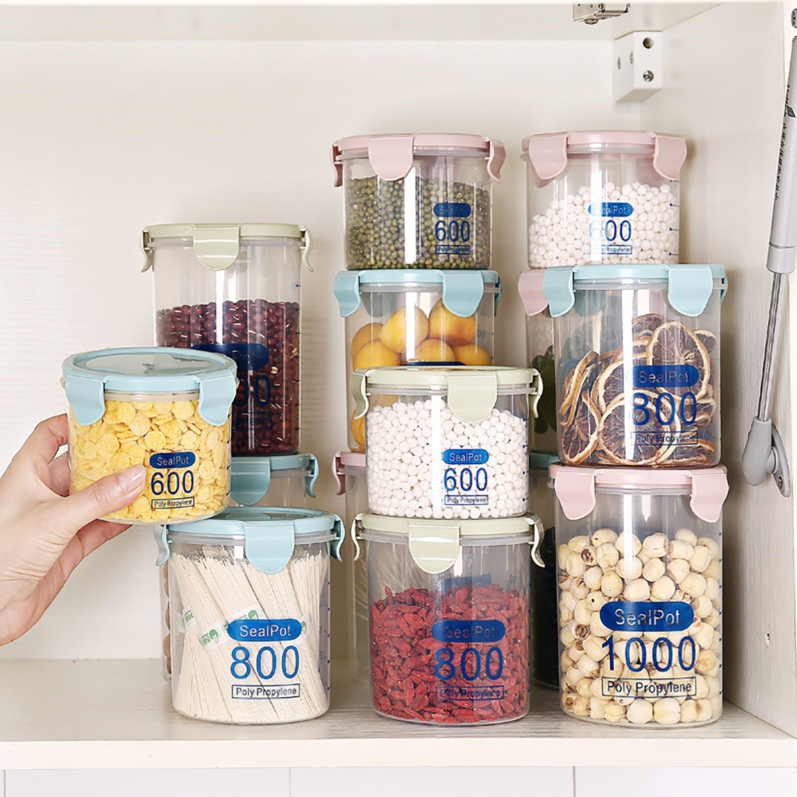 BPA-Free Plastic Airtight Food Storage Containers Set with Lids - 2 Piece Kitchen & Pantry Organization for Flour, Sugar, Baking Supplies (Blue) | Ideal for Meal Prep, Leftovers & Dry Food Storage