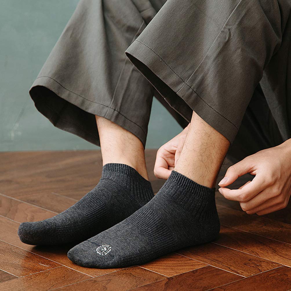 PRETYZOOM 10 Pairs Men's Cotton No Show Socks - Breathable Low Cut Athletic Socks for Men & Boys with Anti-Slip Design | Perfect for Sports, Casual Wear & Daily Use