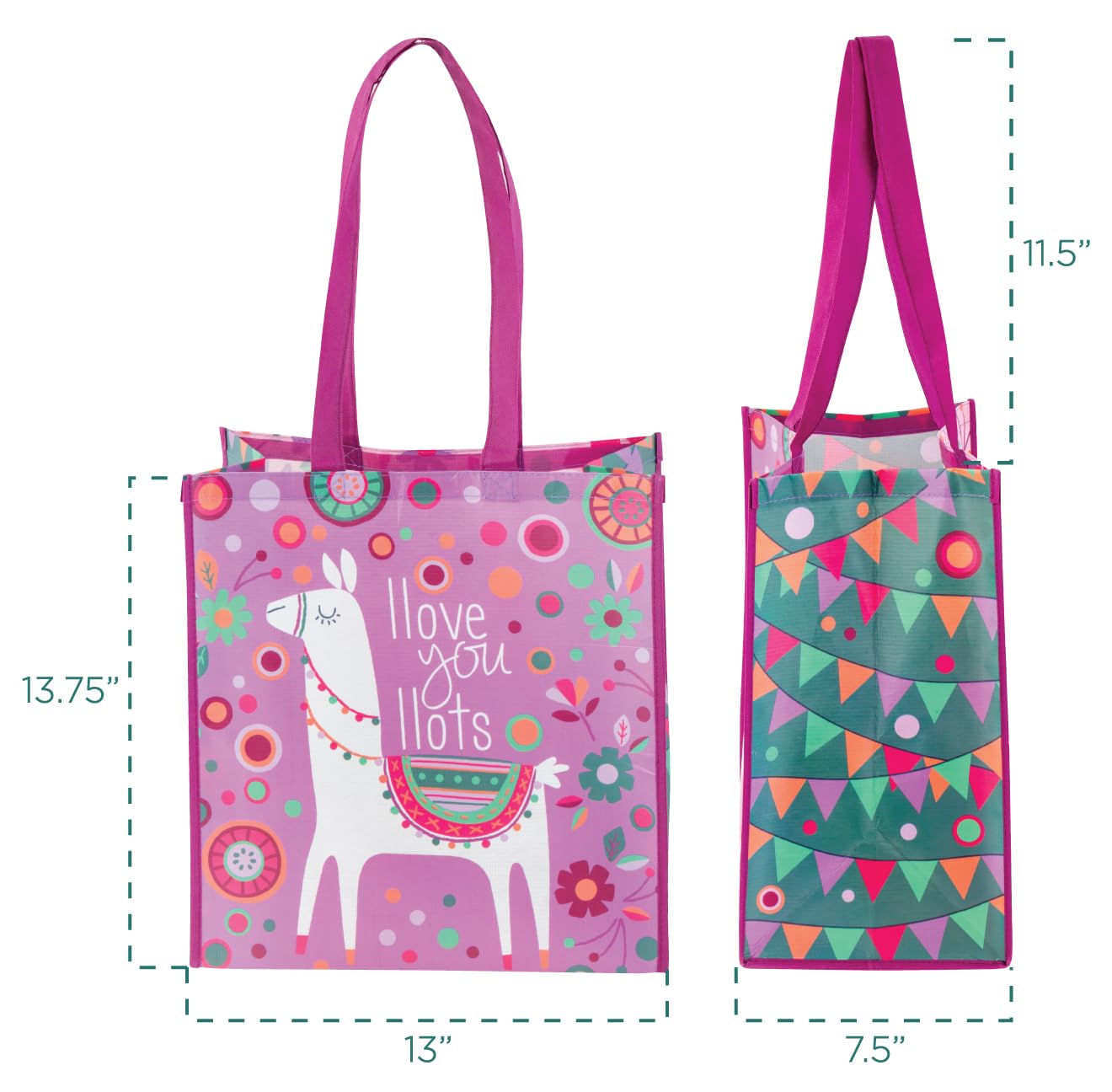 Stephen Joseph Kids' Large Recycled Gift Bags - Eco-Friendly Llama Design, 1-Pack | Perfect for Birthday Parties, Baby Showers & Holiday Gifts