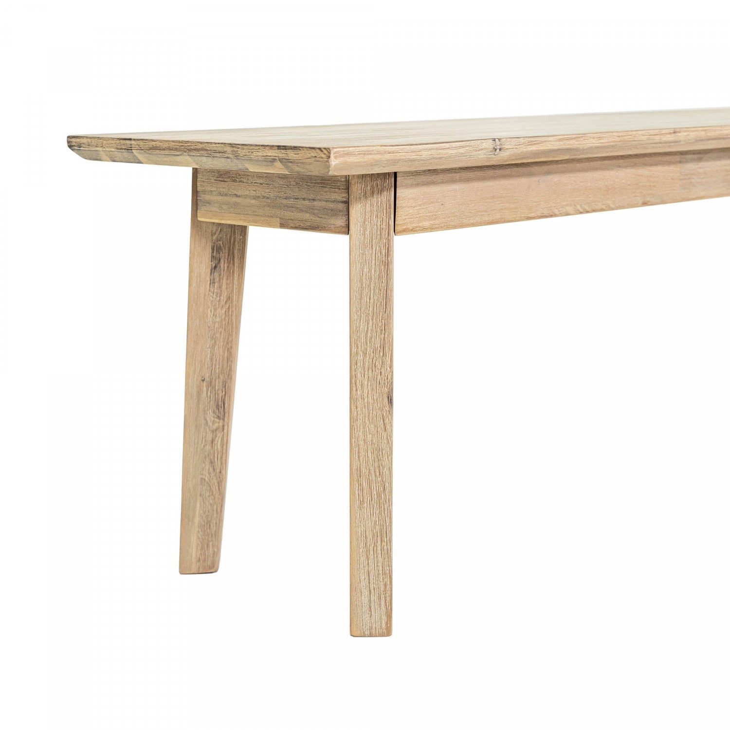 Abenra Driftwood Finish Bench - Lightweight & Stylish for Patio, Garden, or Entryway Decor