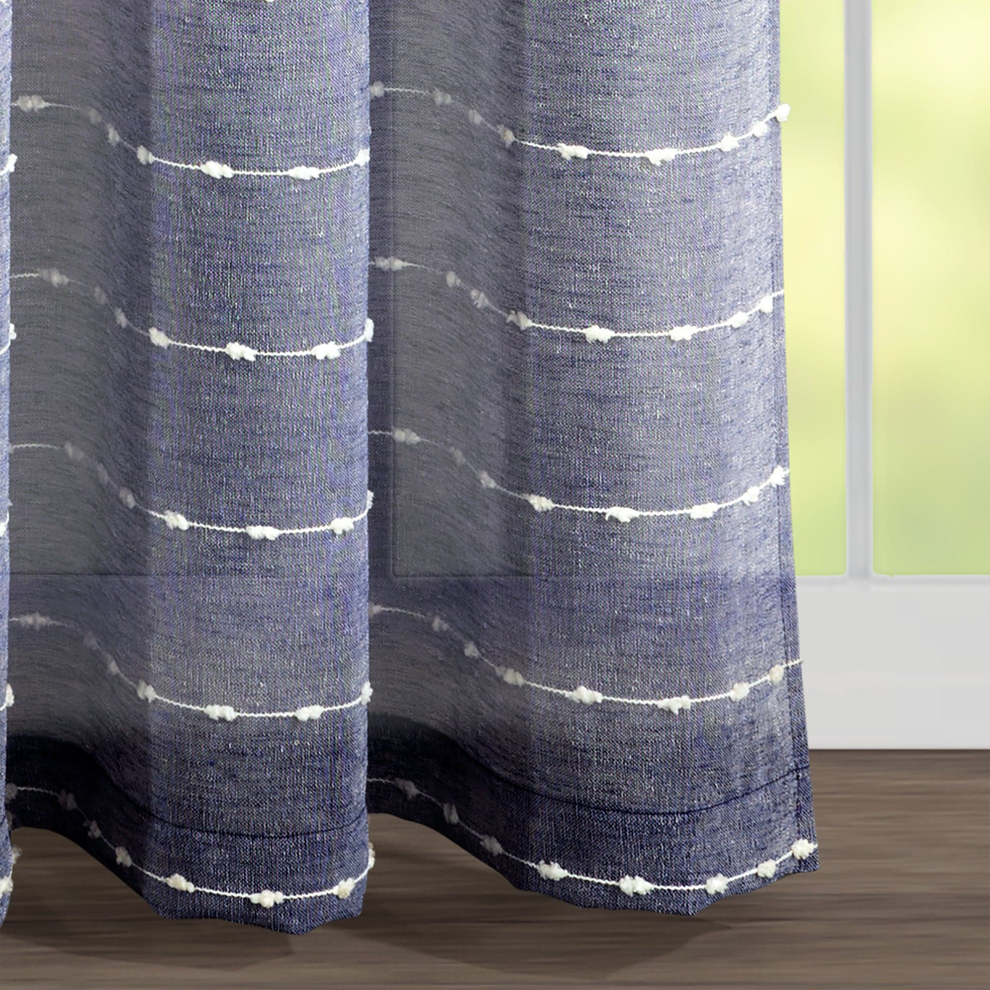 Farmhouse Style Textured Grommet Sheer Curtains - Ultra Wide Window Panels for Living Room, Bedroom & Dining Room Decor