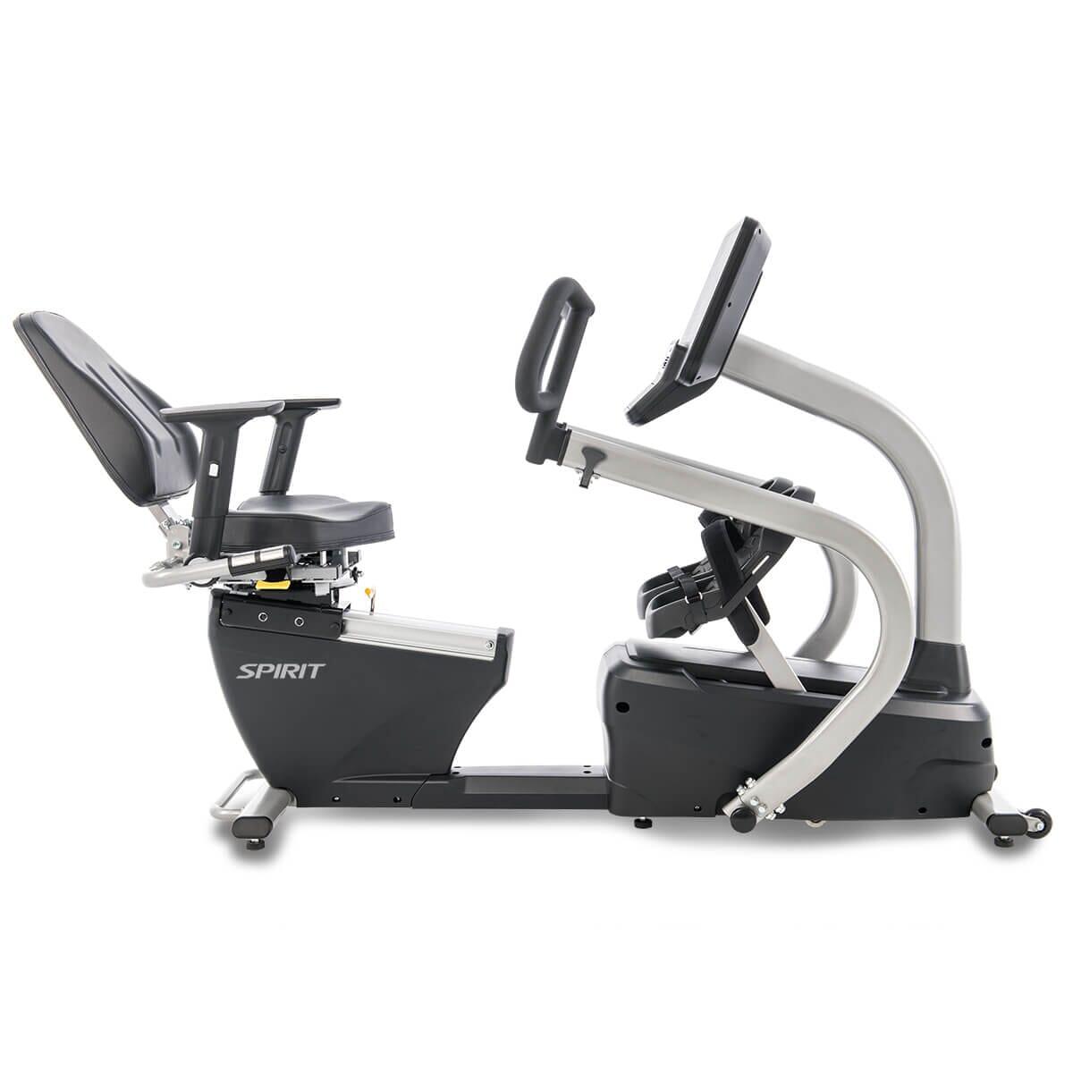 Spirit Fitness CRS800S Recumbent Stepper Exercise Bike - Low Impact Cardio Machine for Home Gym, Seniors & Physical Therapy - Compact Seated Workout Equipment for Small Spaces