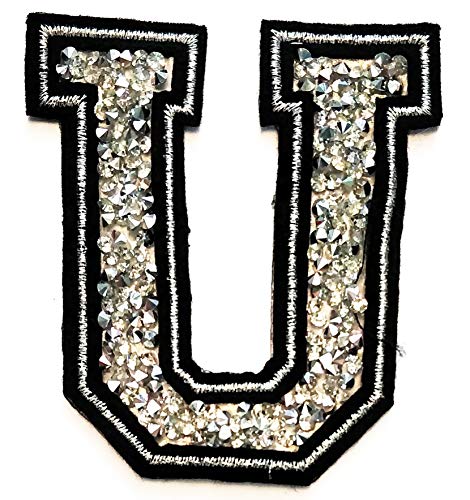 Silver Crystal Letter U