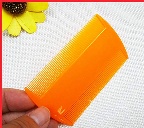 A1SONIC® Neon Double Sided Nit Comb for Head Lice - Effective Lice, Nits & Flea Removal Comb with Egg Removal - Orange Color | Perfect for Kids, Adults & Pets Lice Treatment at Home or School