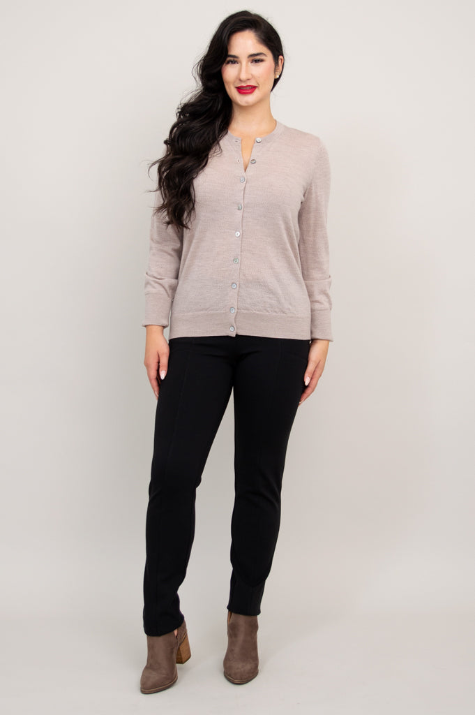 Soft Tan 100% Merino Wool Kitten Cardigan - Cozy & Warm Sweater for Cats - Perfect for Winter Outfits & Indoor Comfort