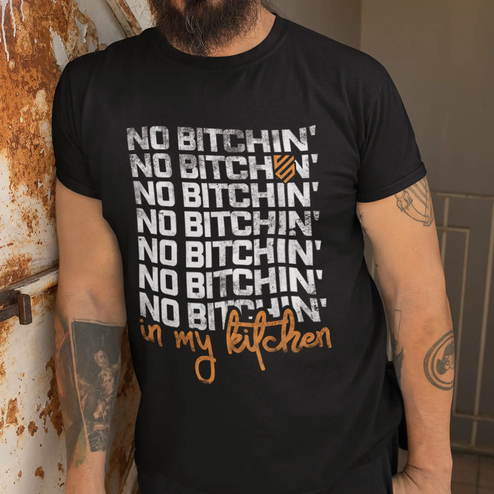 No Bitchin' in My Kitchen Funny Cooking T-Shirt - Sarcastic Chef Apparel for Cooking Enthusiasts & Home Cooks - Perfect for Kitchens, BBQ Parties & Culinary Gifts