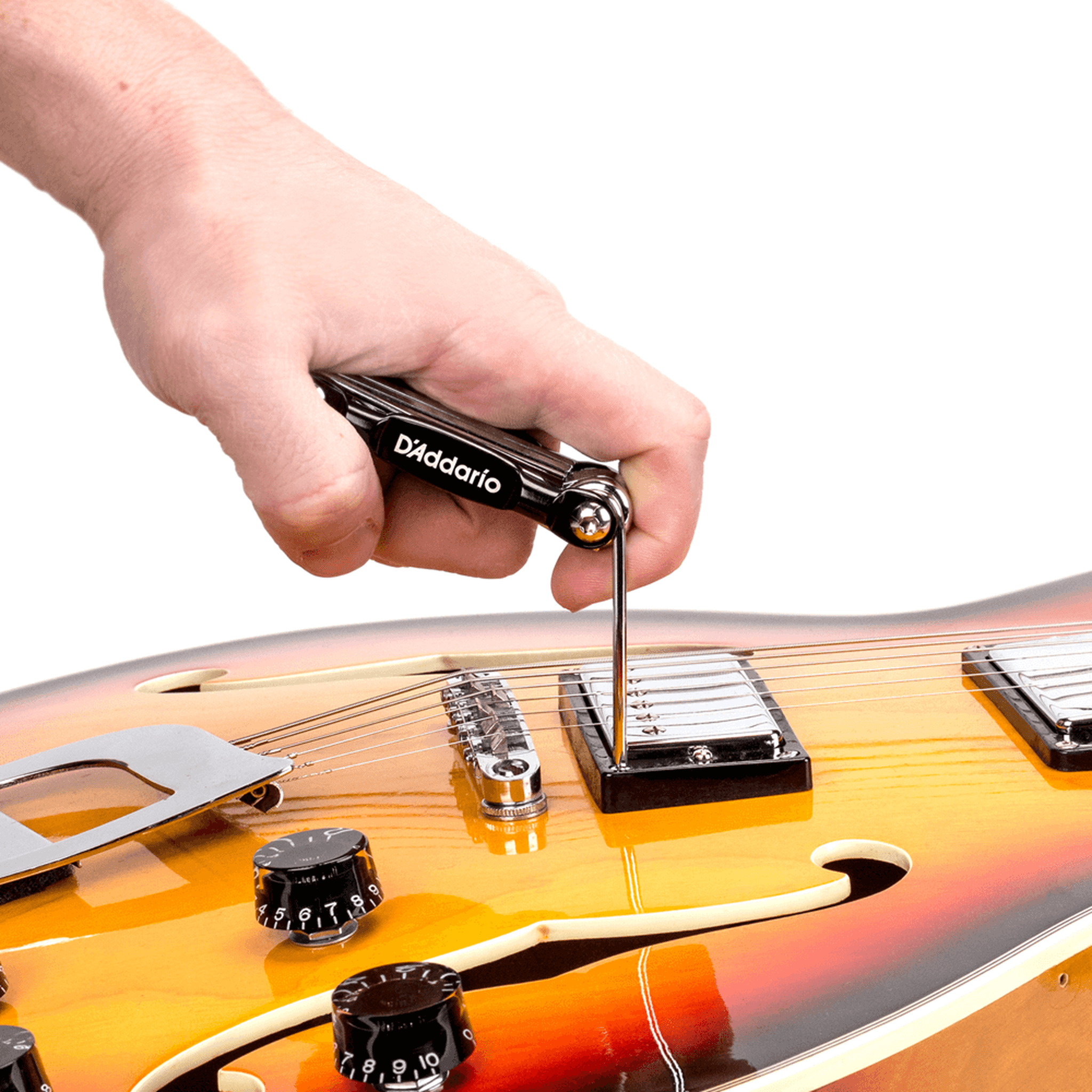 D'Addario Guitar and Bass Multi-Tool - Essential String Cutter, Winder, and Bridge Pin Puller for Musicians | Perfect for Guitar Maintenance, String Changes, and On-Stage Repairs