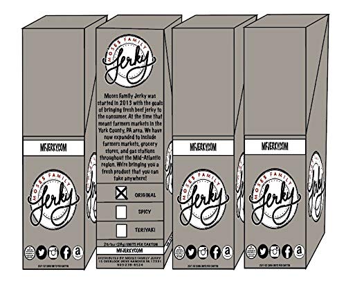 Premium Moses Family Beef Jerky Sticks - Original Flavor, 1oz (80 Pack) | High Protein, Low Carb Snack for Hiking, Camping & Road Trips | Fresh, Tender & Delicious Meat Snacks