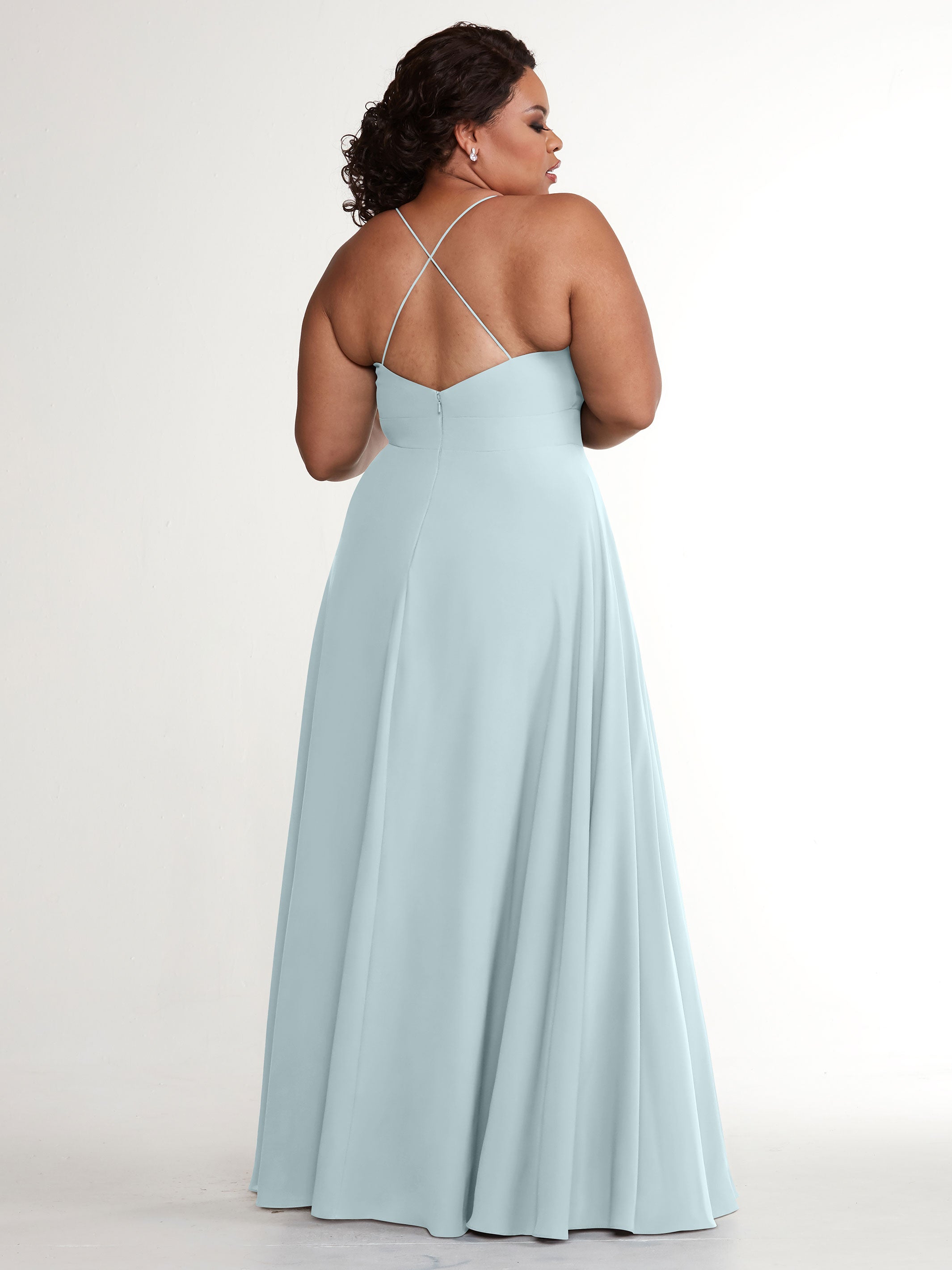 Elegant 83027 Simple Stretch Chiffon A-Line Bridesmaid Dress with Pleats - Perfect for Weddings, Formal Events & Special Occasions