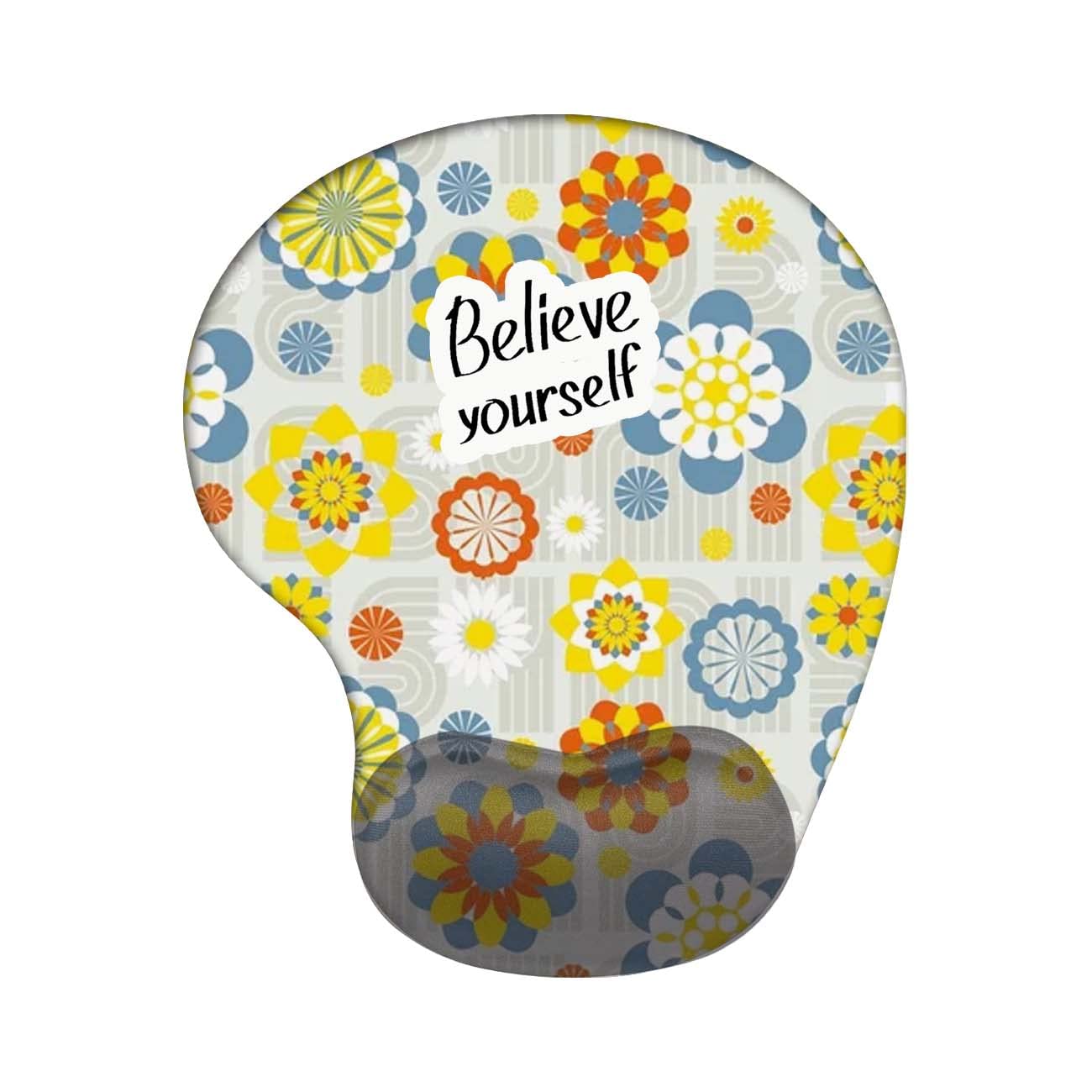 Ergonomic Gel Mouse Pad with Wrist Rest - Comfortable Computer Wrist Support for Office & Home Use - Non-Slip PU Base for Pain Relief - Multicolor Pattern (Figure 17) - Perfect for Long Work Hours, Gaming, and Typing