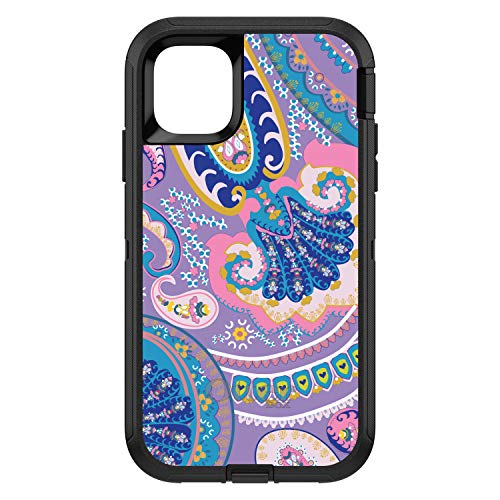 Purple Pink Blue Paisley On Black Case