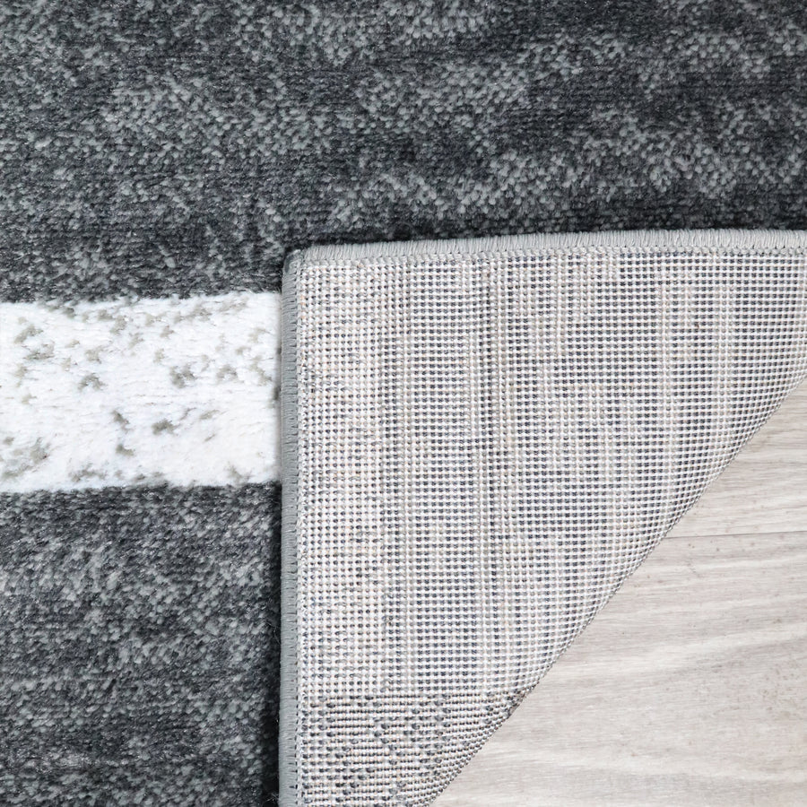 Stylish Rockwood Contemporary Geometric Patchwork Area Rug - Non-Slip Indoor Runner for Living Room, Bedroom & Office Decor
