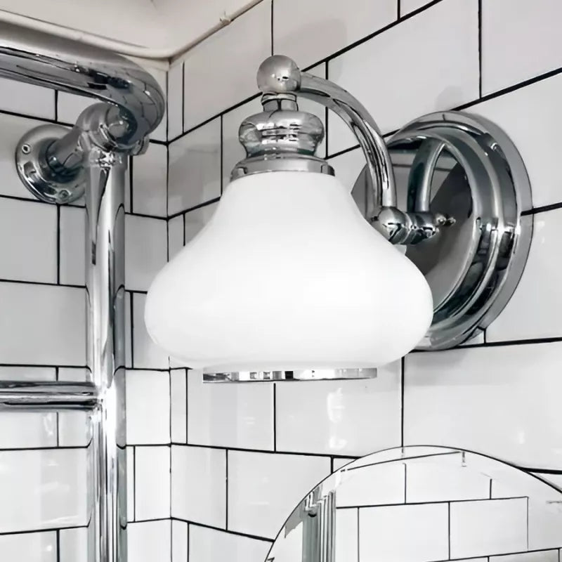 Frogmore Chrome/White Bathroom Wall Lamp - Modern Waterproof LED Vanity Light for Bathroom, Bedroom & Hallway