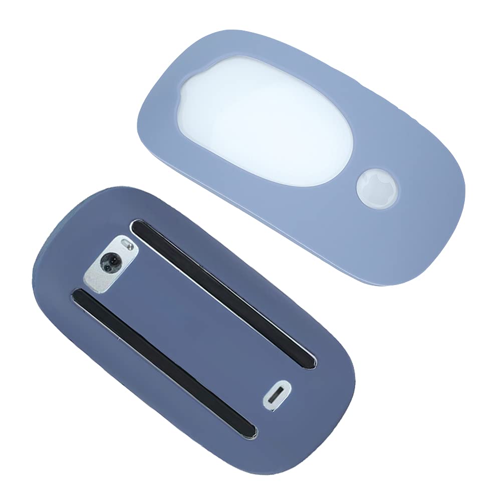 Premium Silicone Protective Case Cover for Apple Magic Mouse 1 & 2 - Light Blue Skin Sleeve | Shockproof & Scratch-Resistant | Perfect for Office, Home & Travel Use