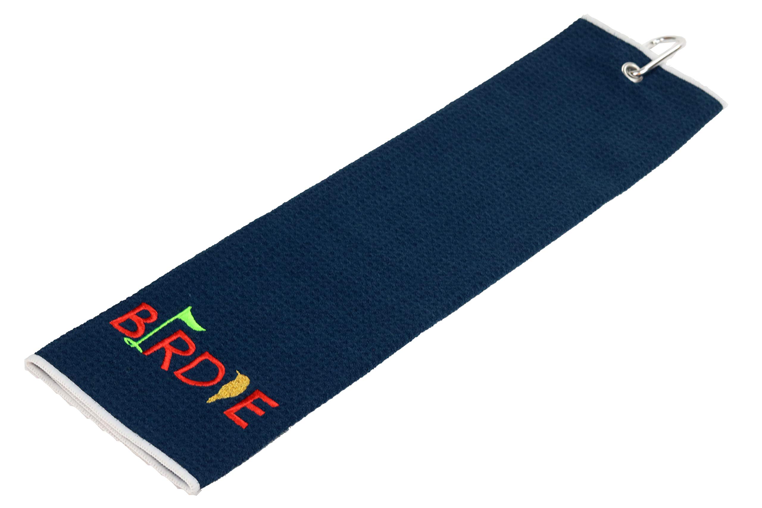 Premium Microfiber Golf Towel - Tri-fold Waffle Design with Carabiner Clip | 16