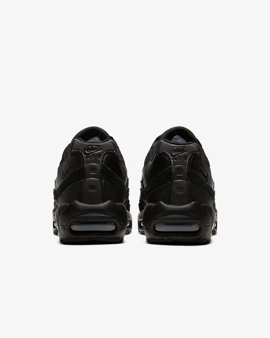 Nike Men's Air Max 95 Essential Running Shoes - Black/Dark Grey - Comfortable Cushioned Sneakers for Jogging, Gym Workouts & Casual Wear