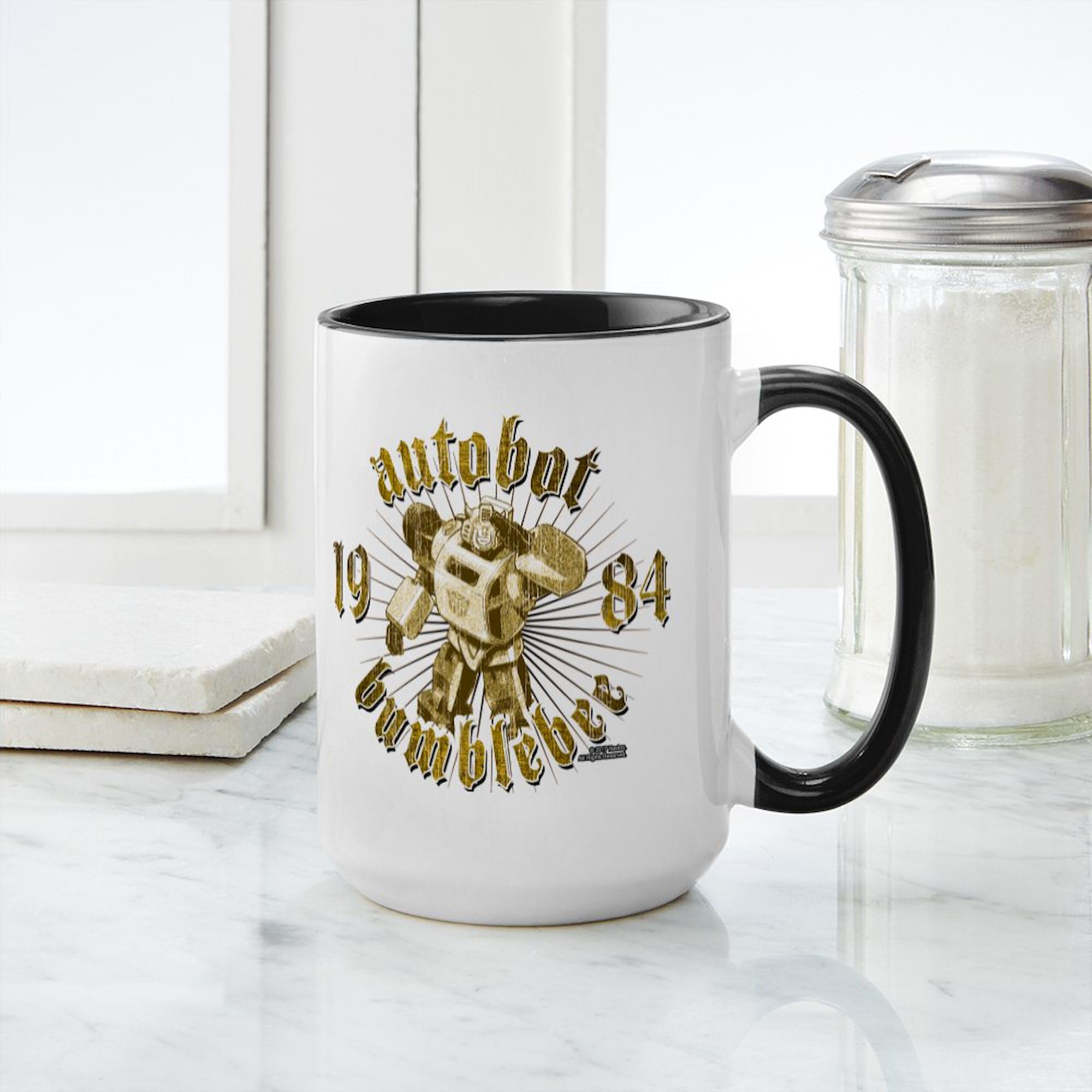 Bumblebee Autobot 15 oz Ceramic Coffee Mug (444 ml) - Transformers Themed Gift for Fans, Office & Home Use - Perfect for Coffee, Tea & Hot Beverages