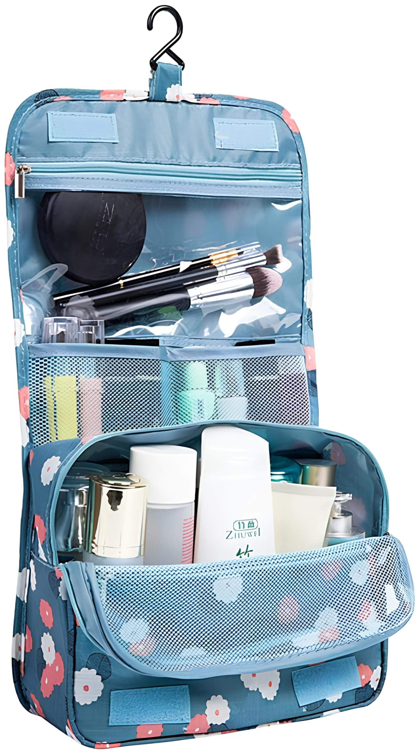 Electro Wolf Waterproof Hanging Toiletry Bag for Travel - Multi-Function Cosmetic & Makeup Organizer (Multiple Colors) - Perfect for Women's Travel Essentials, Gym, Camping & Daily Use