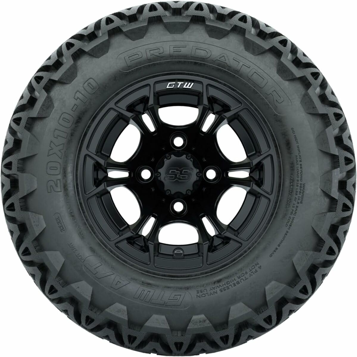 GTW 10 Inch Golf Cart Wheels and Tires Combo Set of 4 - 20x10-10 (20
