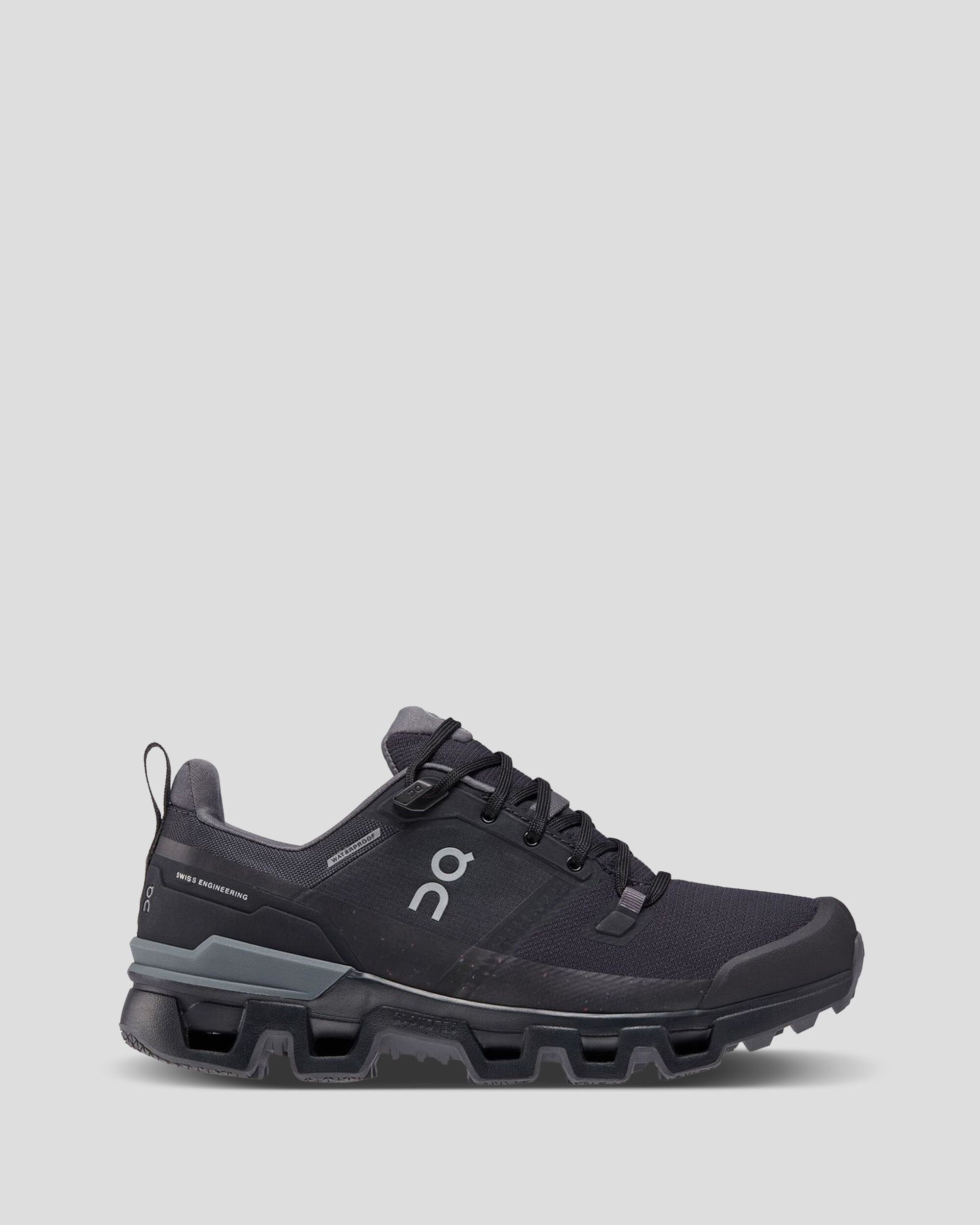 Women's On Cloudwander Waterproof Hiking Shoes - Black/Eclipse - Lightweight Trail Running Shoes for Women, All-Weather Outdoor Adventure & Travel Hiking Boots