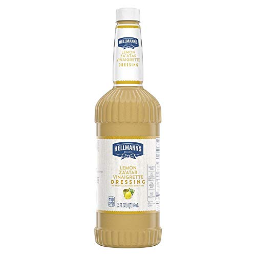 Hellmann's Lemon Za'atar Vinaigrette Salad Dressing - Gluten Free, No Artificial Flavors or Colors, 32 oz (Pack of 6) - Perfect for Salads, Grilled Meats & Mediterranean Dishes