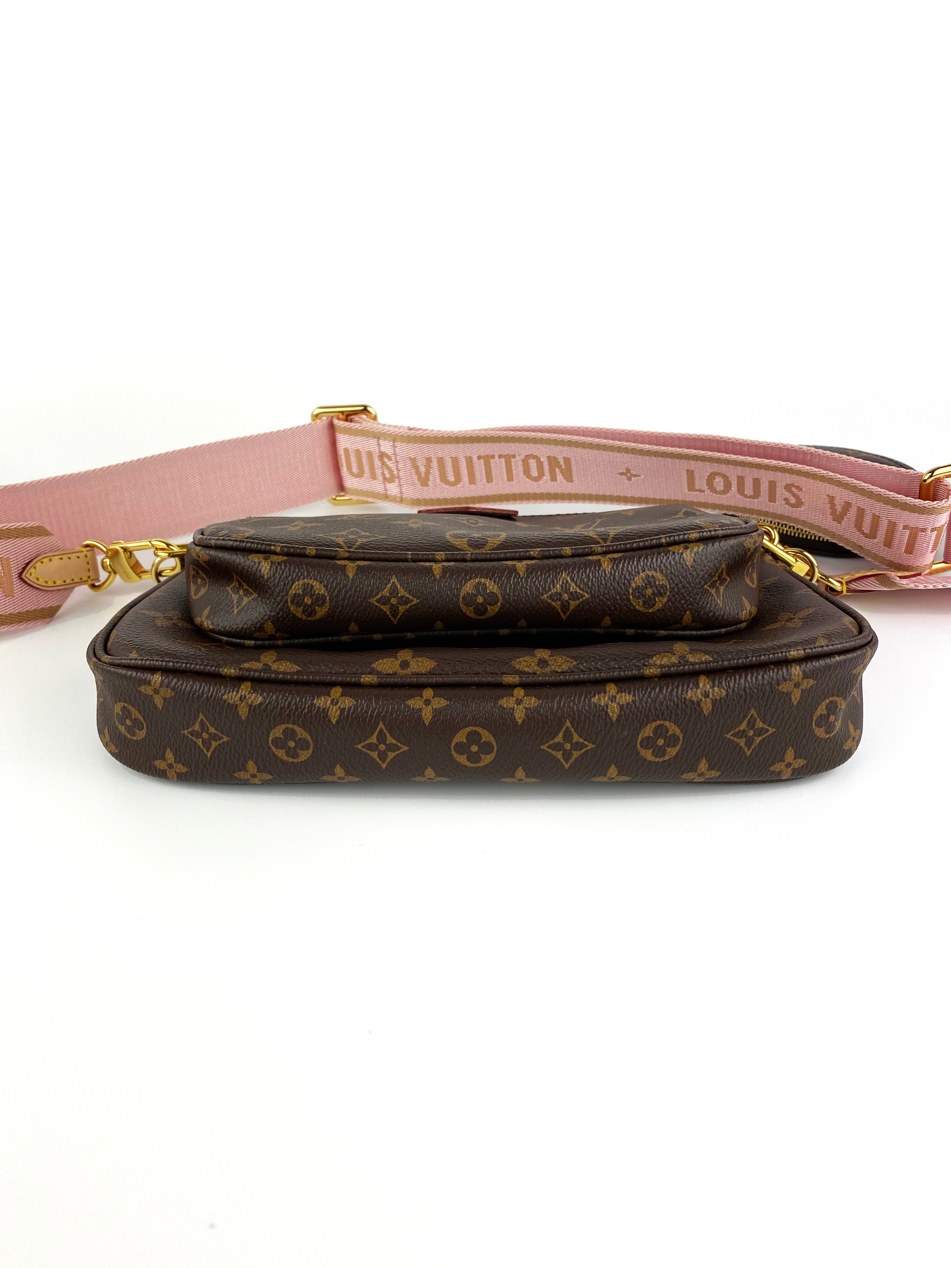 Louis Vuitton Rose Clair Multi Pochette Bag - Luxury Crossbody Purse for Women | Fashionable Shoulder Bag for Daily Use, Date Night & Travel Accessories