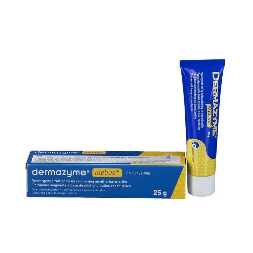 Dermazyme Melivet Honey Essence Oil Ointment for Dogs & Cats - Soothes Dry Skin, Hot Spots & Allergies - Perfect for Pet Grooming & Skin Care at Home