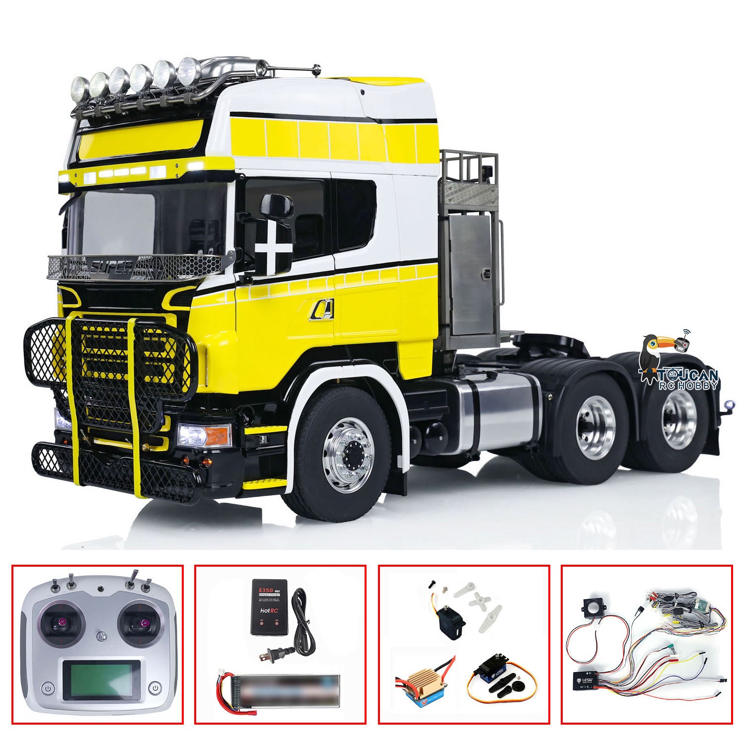1/14 Scale 6x6 RC Tractor Truck - LESU Metal Chassis G 6181 Remote Control Car with RTR & PNP Options | Off-Road Crawler, Construction Site Toy, Hobby Grade Model for Adults & Kids