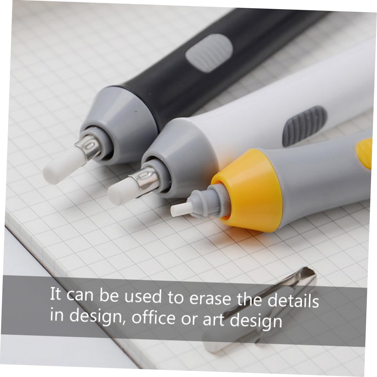 STOBOK 25pcs Rechargeable Electric Eraser Kit with Auto-Rotate Eraser & Mechanical Pencils - Battery Powered Erasing Tool for Drawing, Sketching, Art & Office Work - Perfect for Artists, Students & Professionals