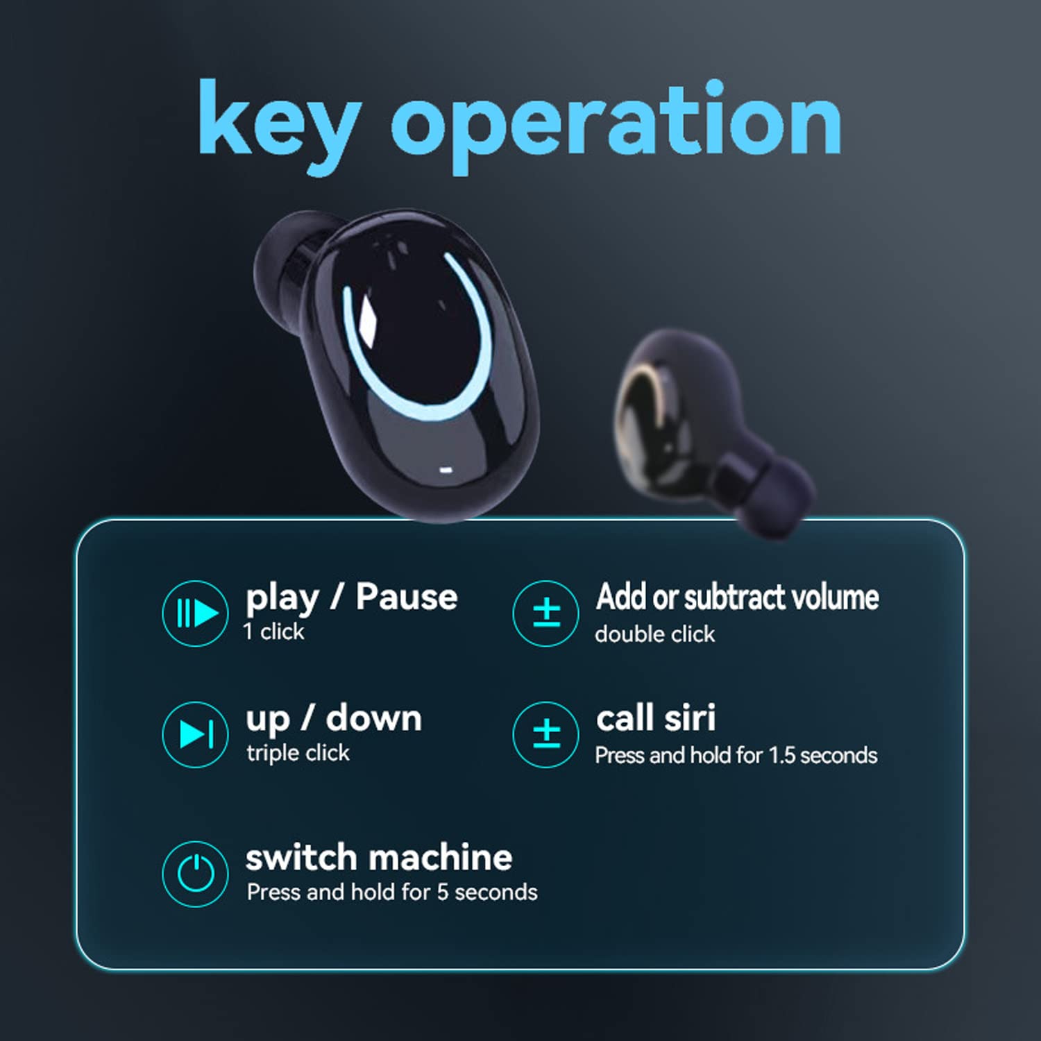 Wireless Earbuds Bluetooth 5.2 with Mic, Smart Noise Cancelling, LED Display & Fast Charging Case - Touch Control In-Ear Headphones for Sports, Work, Gym & Travel