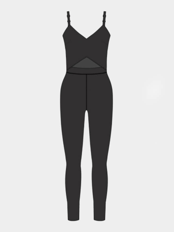 Tavi Alignment Bodysuit All-in-One for Women - Seamless Shapewear with Adjustable Straps | Perfect for Yoga, Workouts & Everyday Wear | Ebony Color