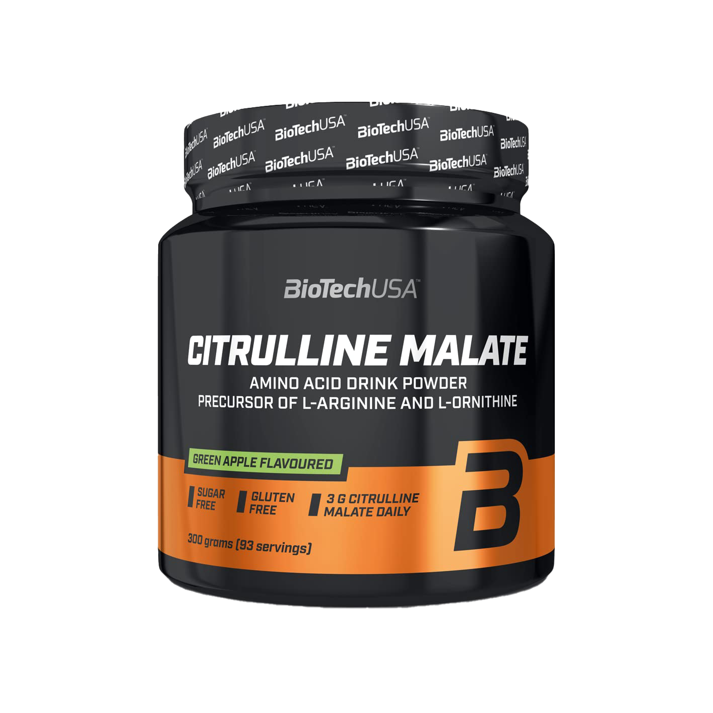 BioTechUSA Citrulline Malate Powder - 300g Green Apple Flavor | Pre-Workout Supplement for Muscle Endurance & Energy Boost | Perfect for Gym, Running & Sports Performance