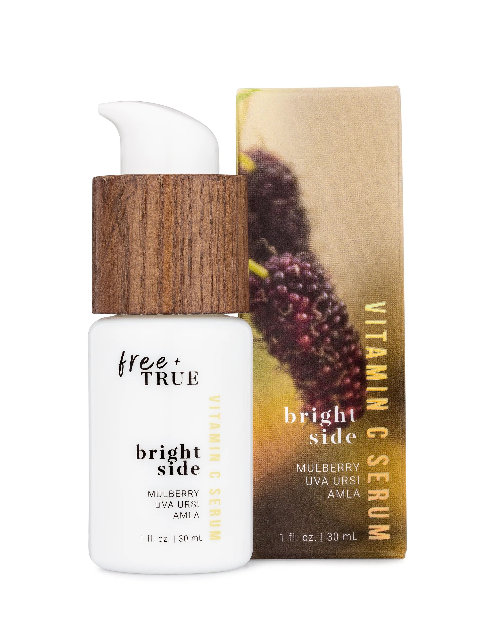 BRIGHT SIDE Vitamin C Serum for Face - 20% Pure L-Ascorbic Acid, Anti-Aging & Brightening Facial Treatment - Perfect for Daily Skincare Routine & Dark Spot Reduction