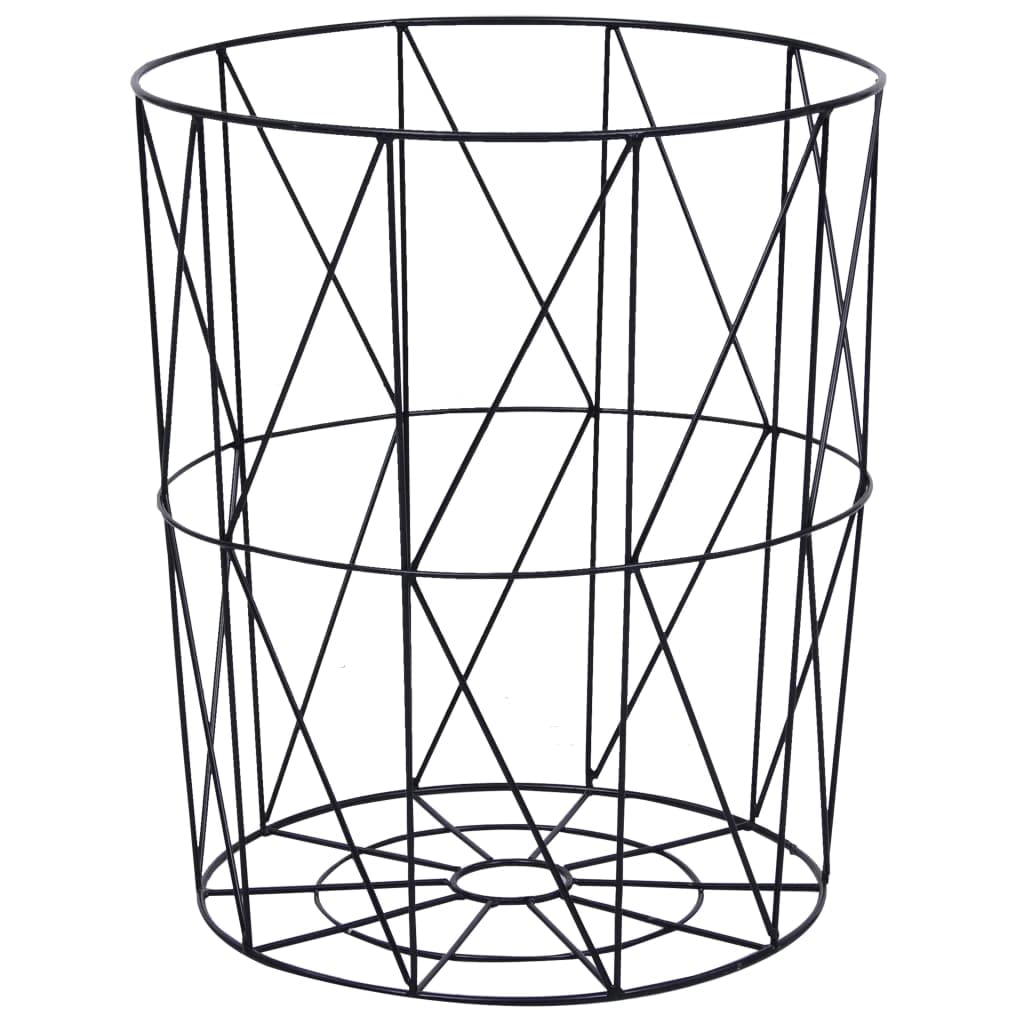 SKM Modern Round Coffee Table Black 18.5 Inch Diameter - Perfect for Living Room, Lounge & Small Spaces