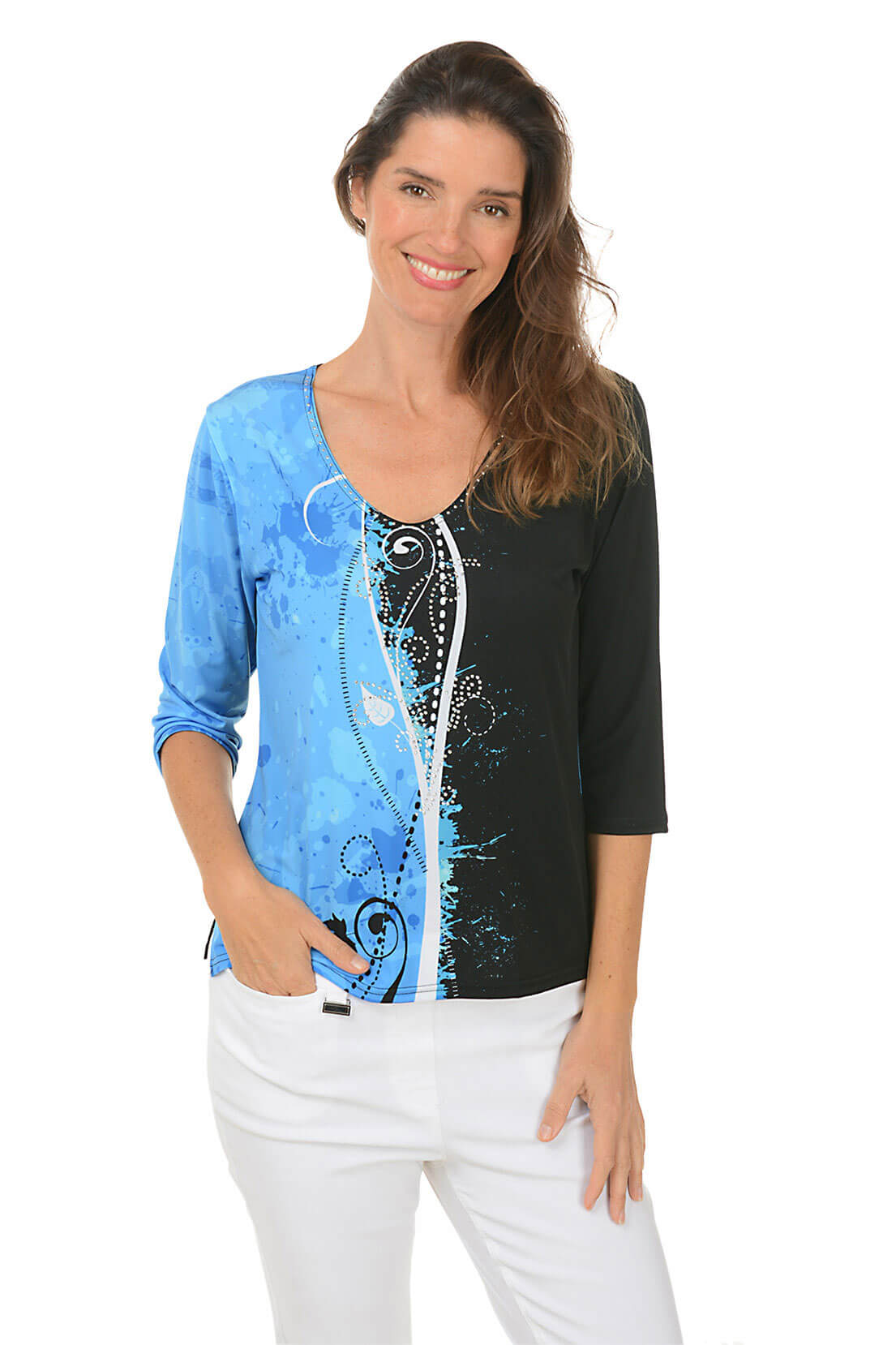 Women's Growing Vine Knit Top - Floral Lace Blouse for Casual & Office Wear | Perfect for Spring & Summer Outfits