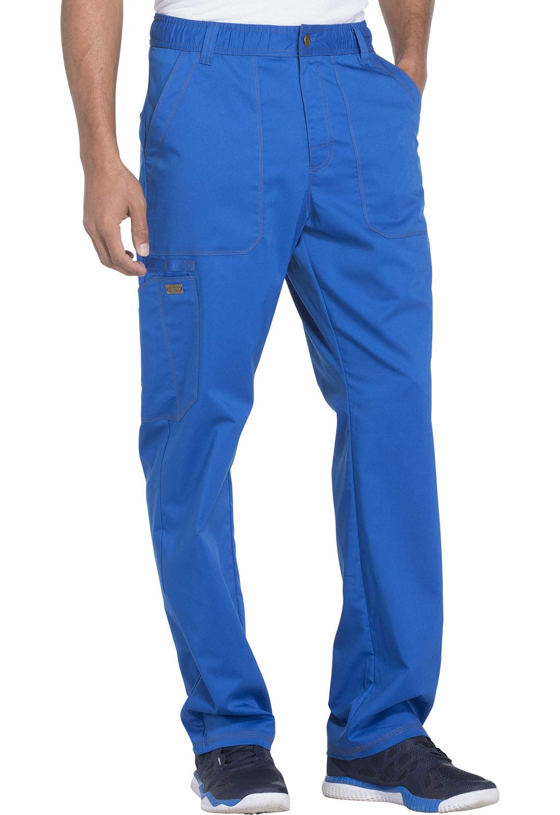 Dickies Essence Men's Scrubs Pants with Drawstring & Zip Fly - DK160, XS, Royal Blue - Comfortable Medical Uniform for Doctors, Nurses & Healthcare Professionals
