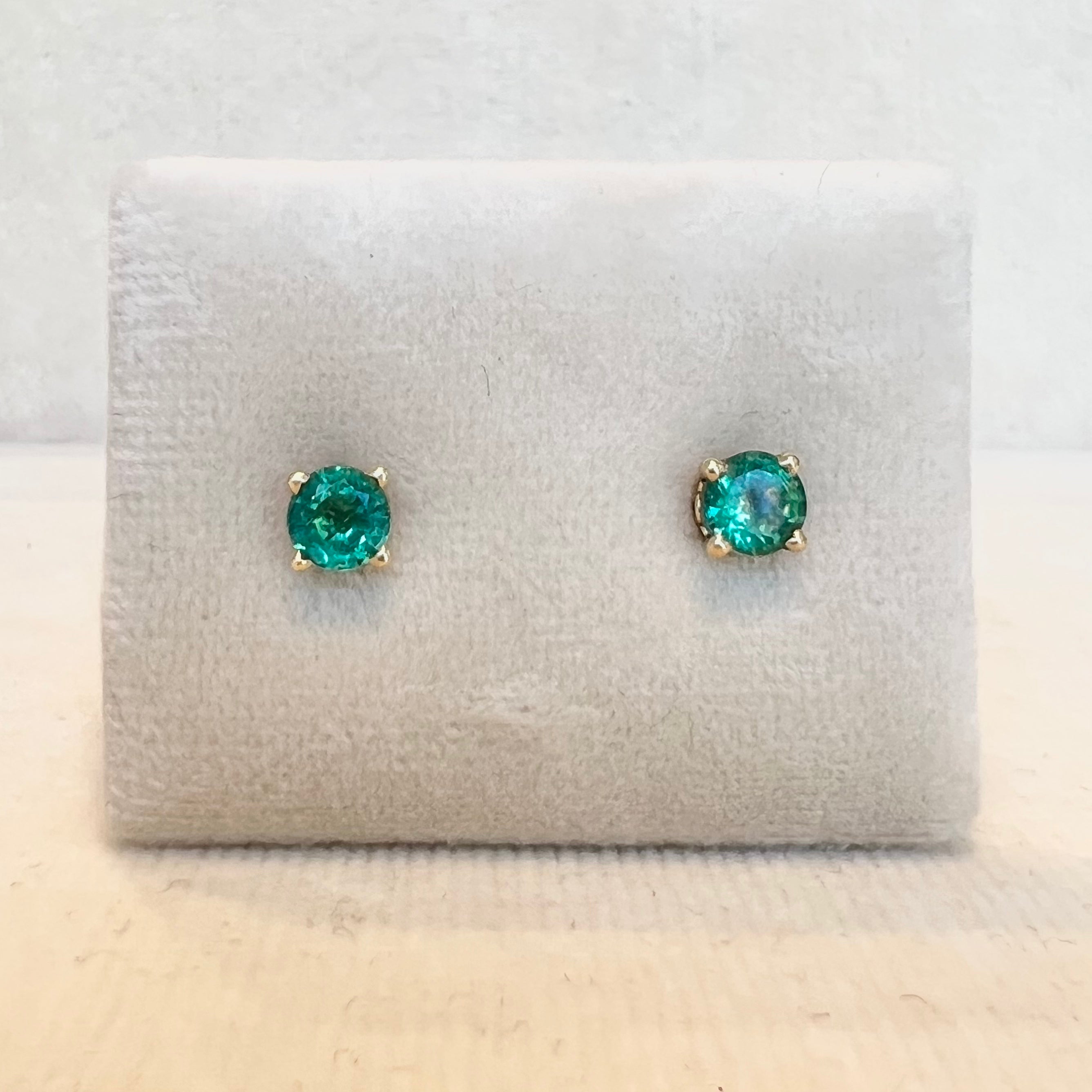 14K Gold Precious Stone Stud Earrings for Women - Dainty & Elegant Jewelry Gift for Birthdays, Anniversaries & Everyday Wear