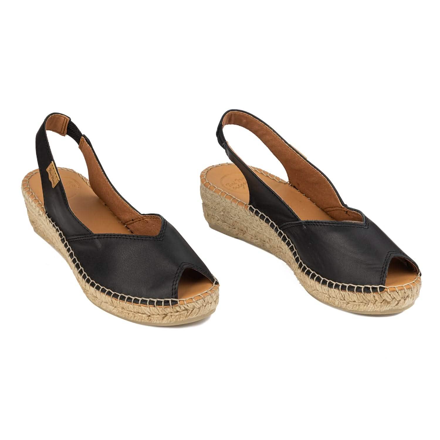 Bernia P Women's Plain Leather Wedge Espadrilles - Comfortable Casual Summer Shoes for Beach, Vacation & Everyday Wear