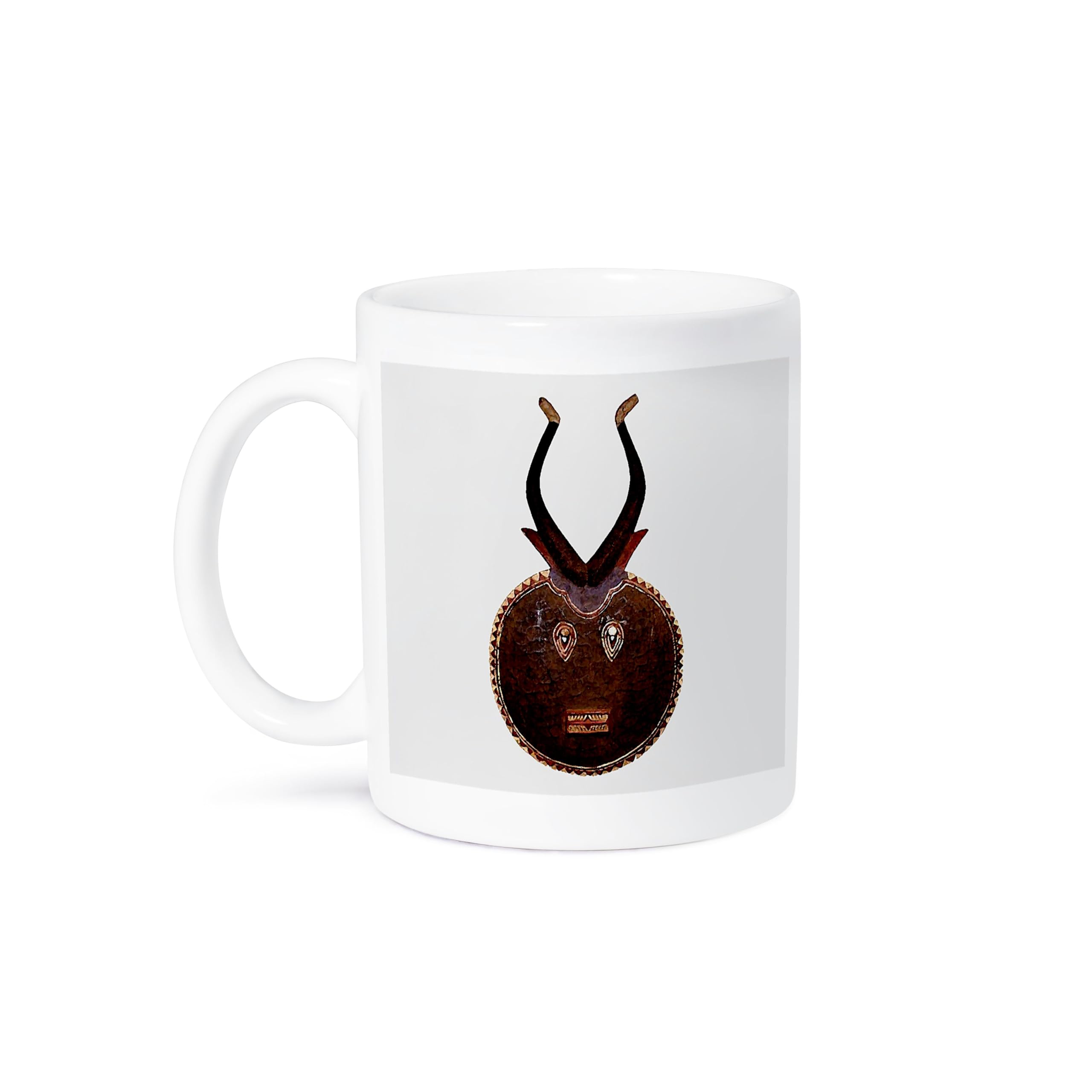 3D Rose African Mask Ceramic Coffee Mug - 11 oz Insulated Travel Cup for Hot & Cold Drinks - Perfect for Home, Office, Camping & Gifts