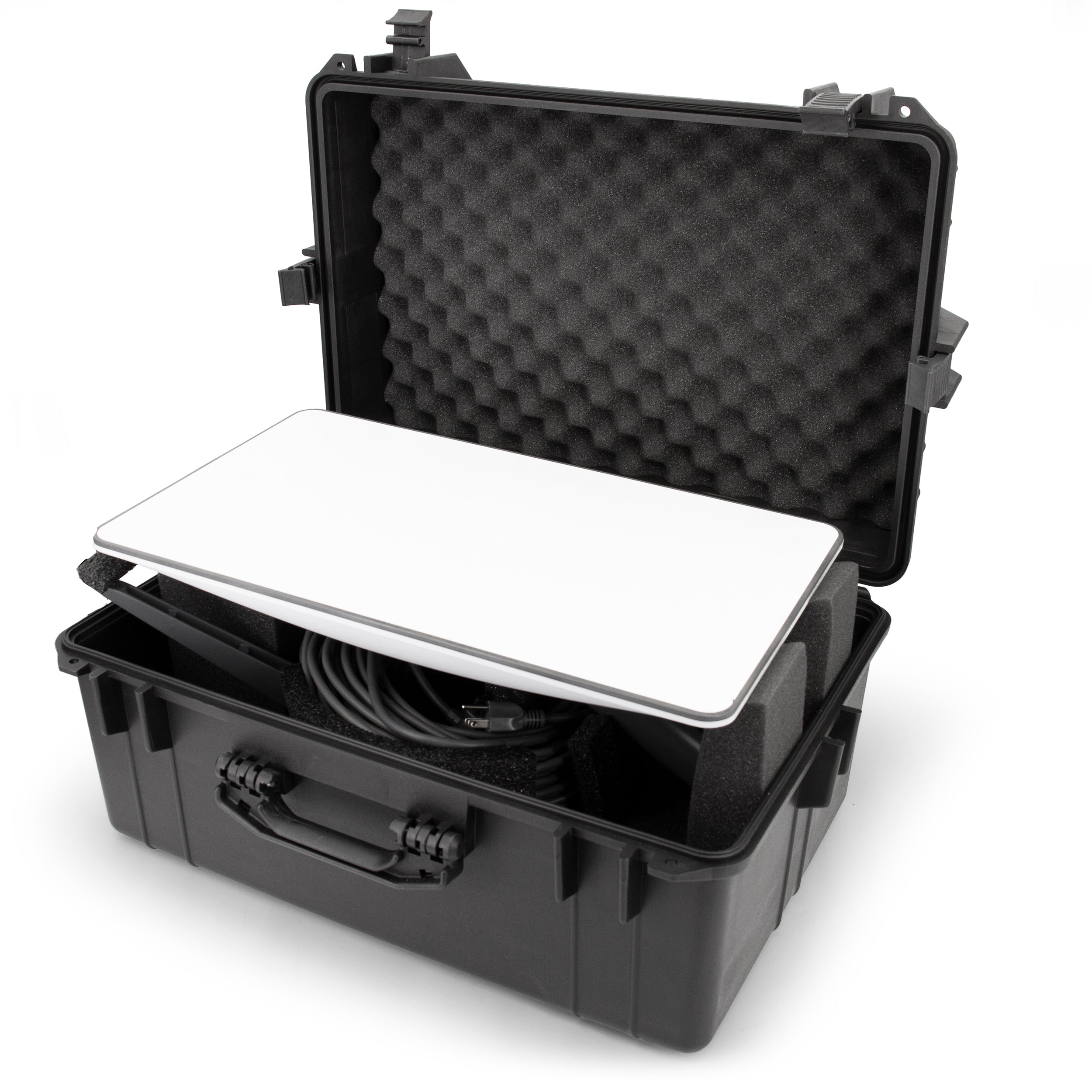 CASEMATIX Waterproof Travel Case for Starlink Standard Actuated V2 Dish Kit - Protective Storage for Router, Cables & Adapters | Perfect for Camping, RV Trips & Outdoor Satellite Internet Use