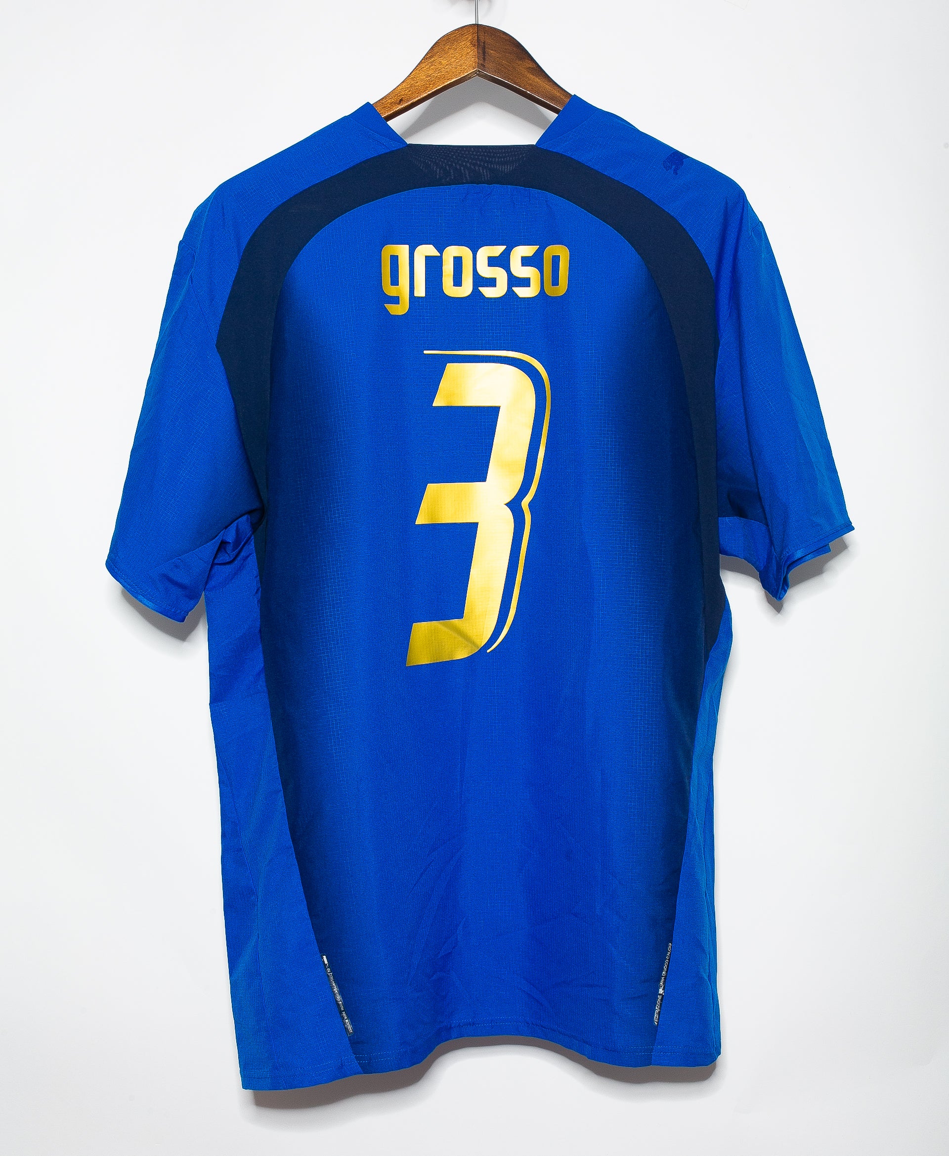 2003 Italy Home #3 Grosso Jersey (XL) - Authentic Soccer Shirt for Fans & Collectors - Perfect for Matches, Gifts & Sports Memorabilia