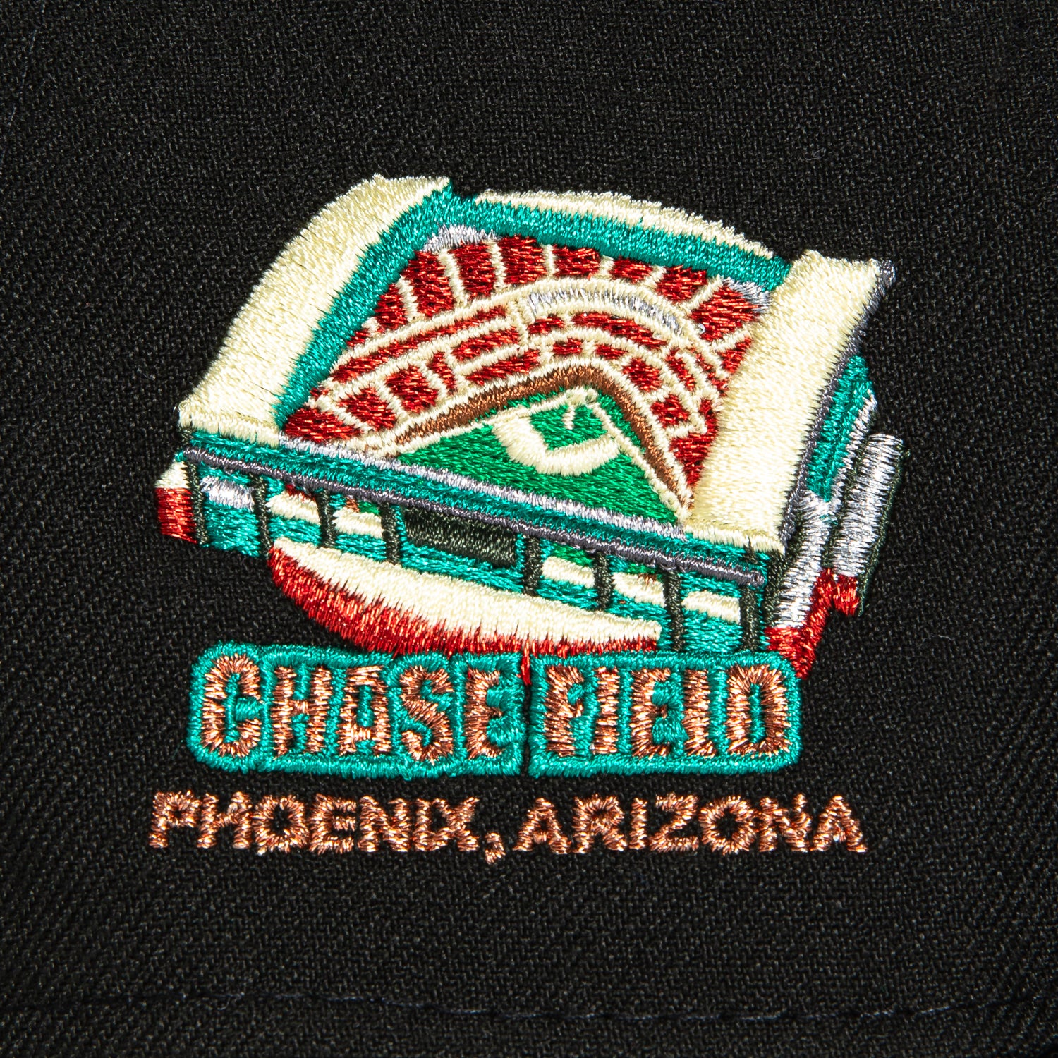 New Era 59Fifty Arizona Diamondbacks Chase Field Patch Upside Down Snapback Hat - Black, Ivory, Metallic Copper | MLB Baseball Cap for Fans, Streetwear & Sports Enthusiasts