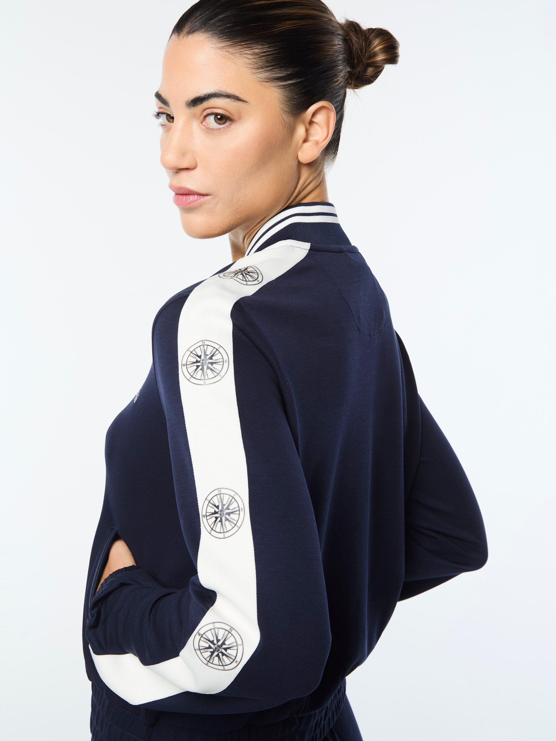 Bussola Women's Track Jacket - Lightweight Running Jacket for Women, Breathable Athletic Jacket in Maritime Blue - Perfect for Jogging, Gym & Outdoor Activities