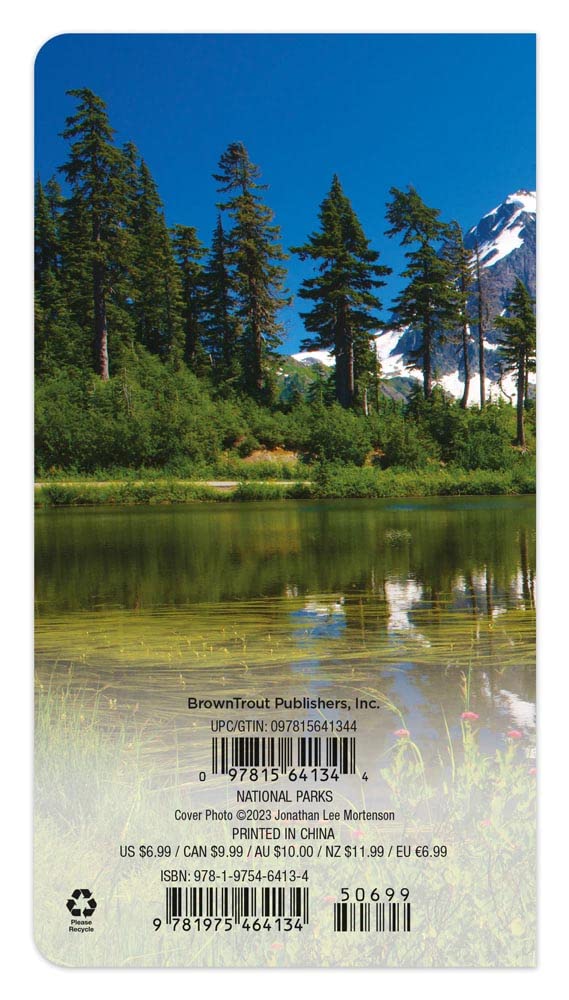 2024-2025 National Parks Monthly Pocket Planner - 3.5x6.5 Inch Two-Year Calendar with Foil Stamped Cover | Scenic Yosemite & Yellowstone Nature Designs by BrownTrout | Perfect for Travel Planning, Hiking Trips & Outdoor Adventures