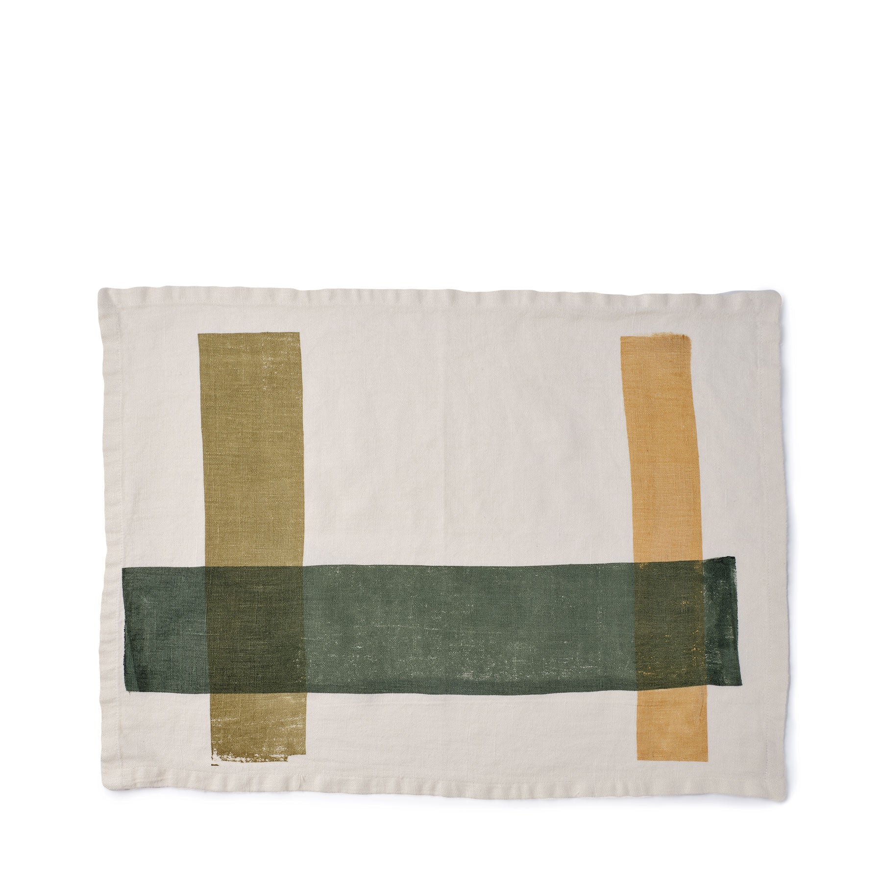 Alpi Green Woven Placemats Set of 2 - Premium Cotton Table Mats for Dining, Kitchen & Home Decor - Eco-Friendly Crossweave Design for Everyday Use & Special Occasions
