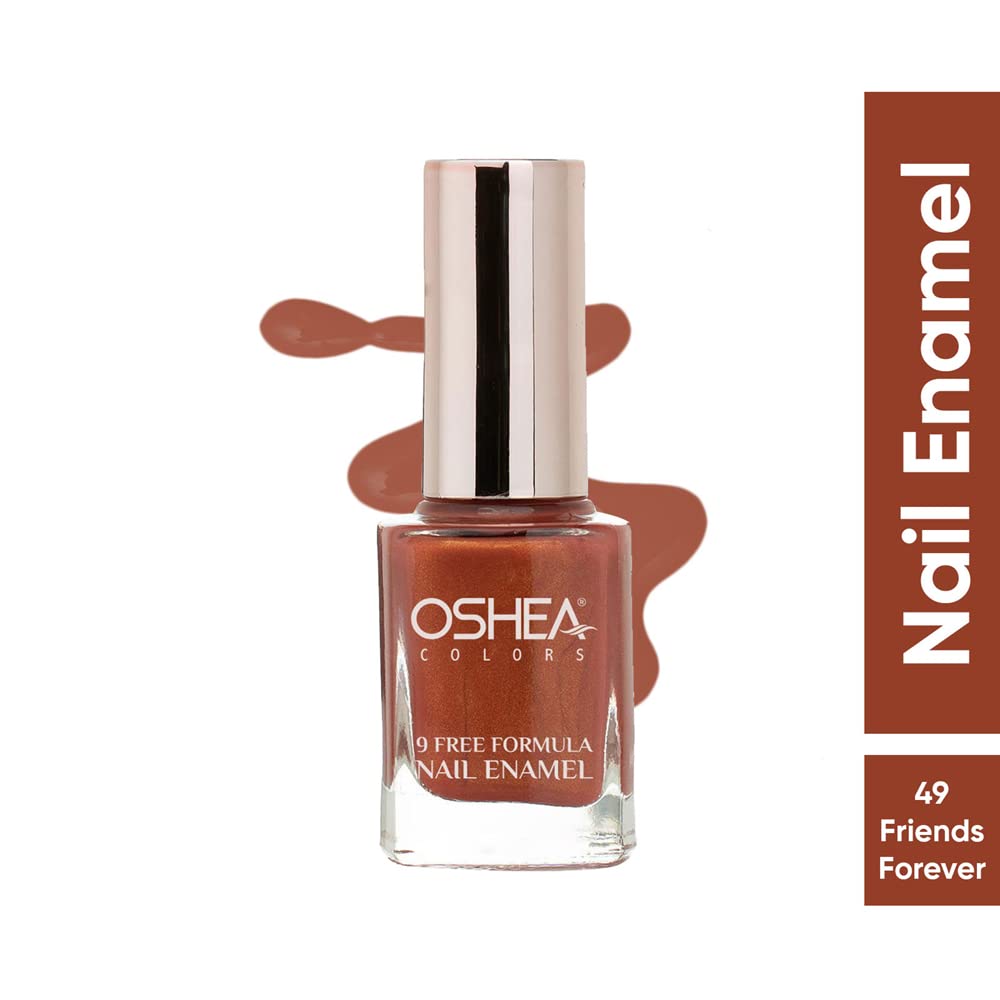 OSHEA Nail Polish No.49 Friends Forever - Vibrant Red Nail Enamel (10ml) for Manicures, Pedicures & Special Occasions