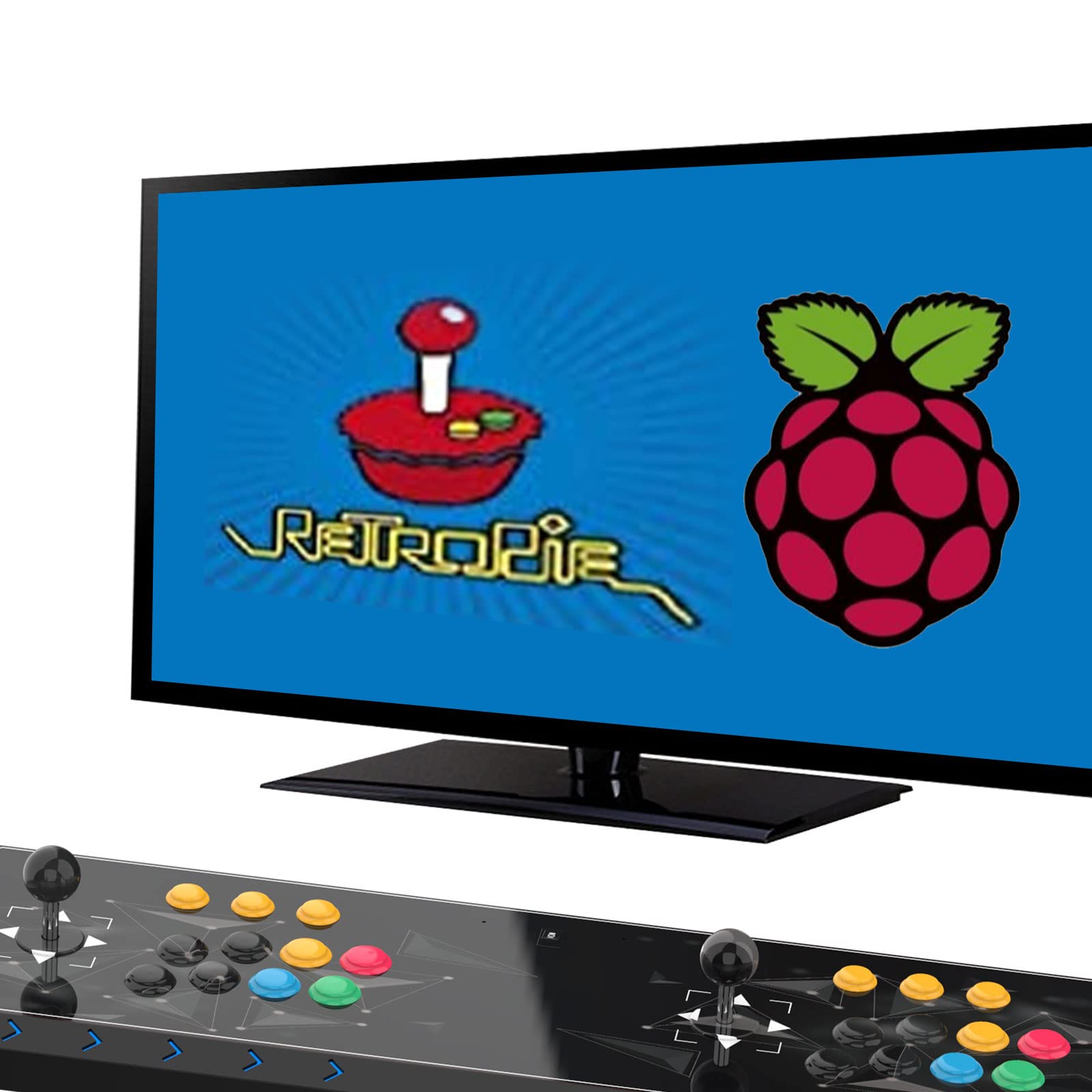 DOYO 2 Player Arcade Game Console - Fighting Stick for NEOGEO Mini, PC, PS Classic, Nintendo Switch, PS3, Android & Raspberry Pi | Perfect for Home Gaming & Retro Arcade Battles (Black)